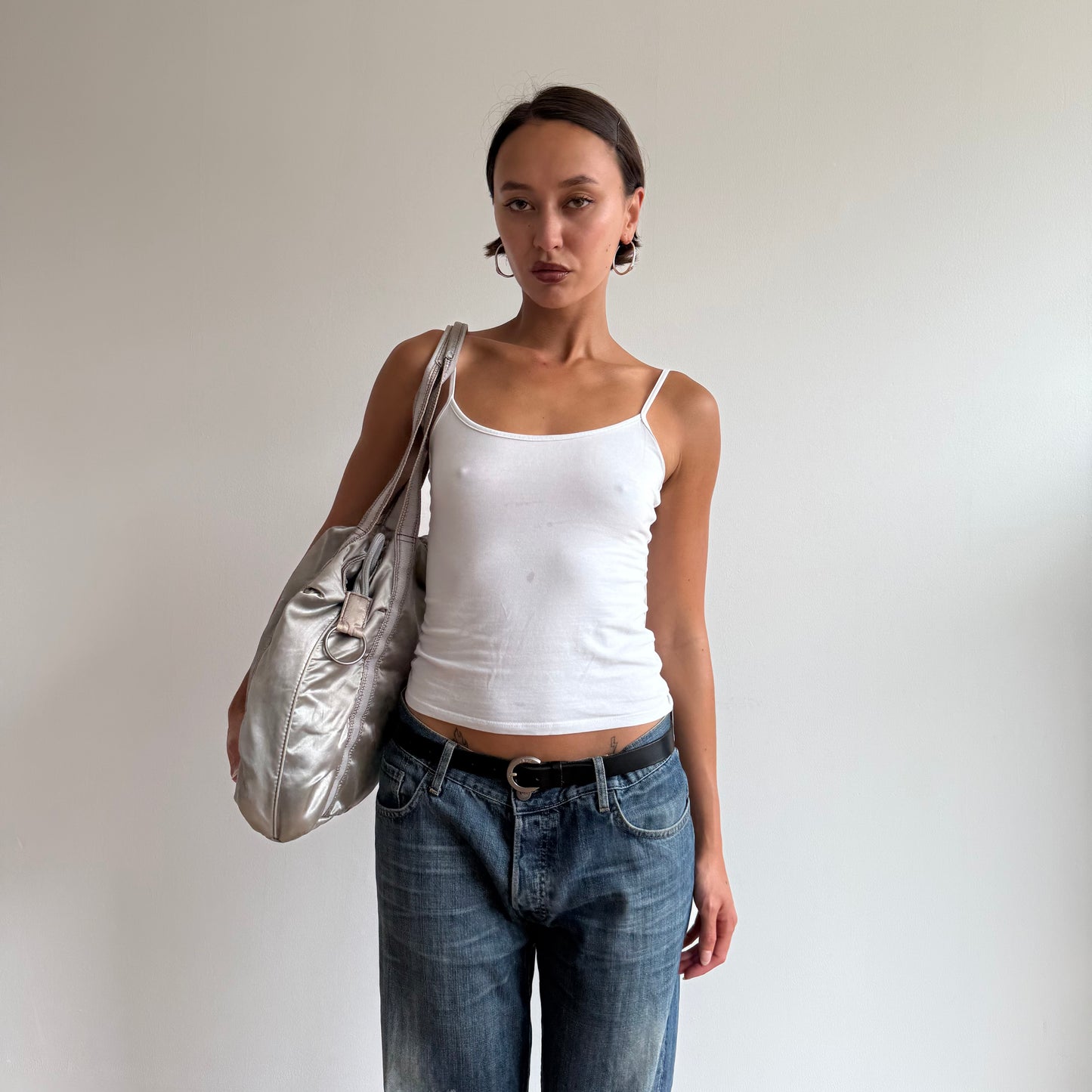 Silver Nike sporty handbag - One Size