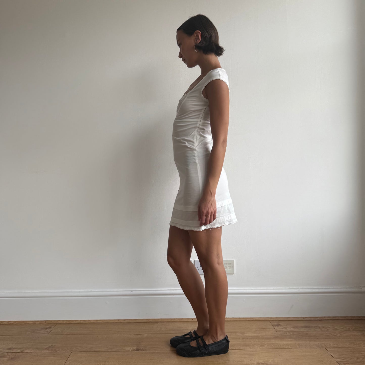 White milkmaid mini dress - Size S
