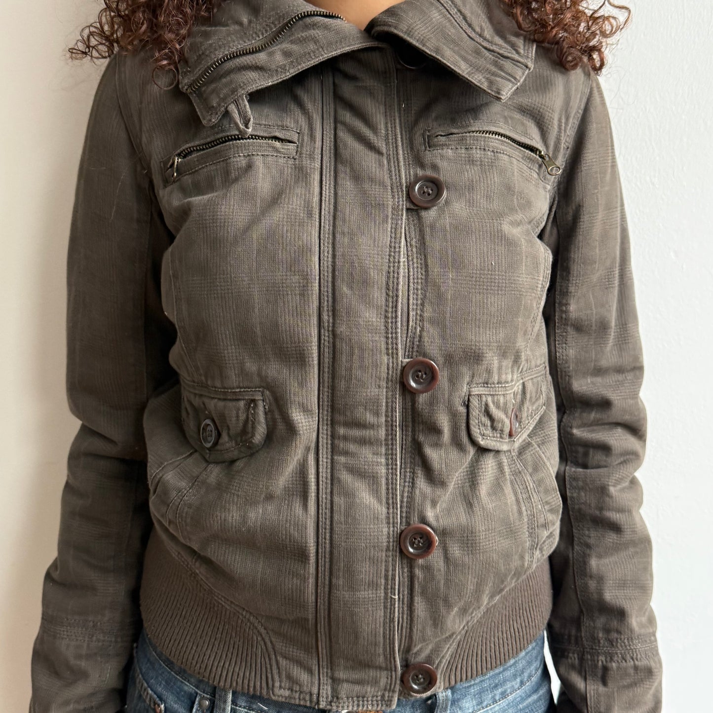 Plaid fur lined bomber - Size M/L