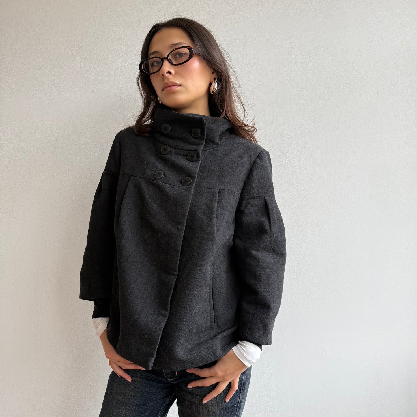 Dark grey swing coat - Size M