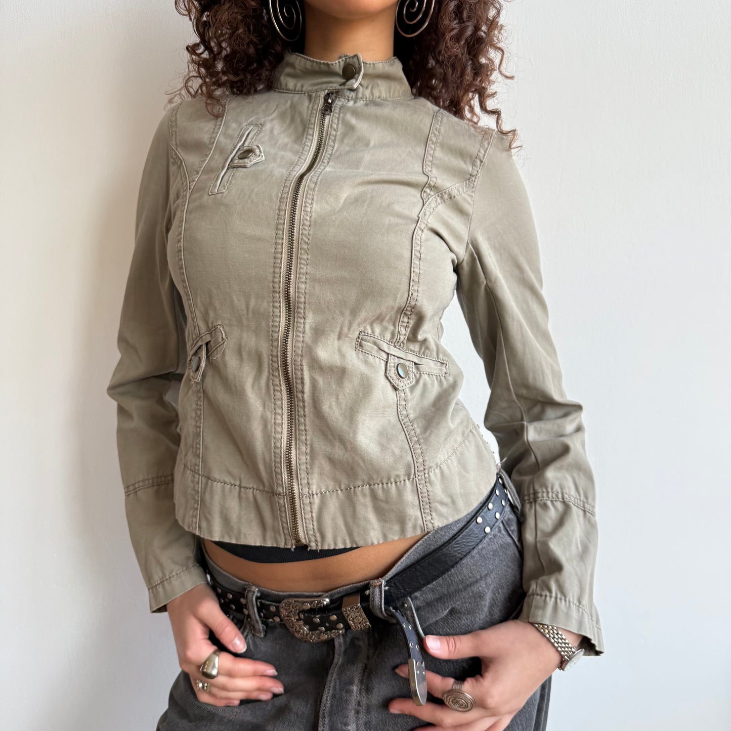 Khaki cargo jacket - Size S