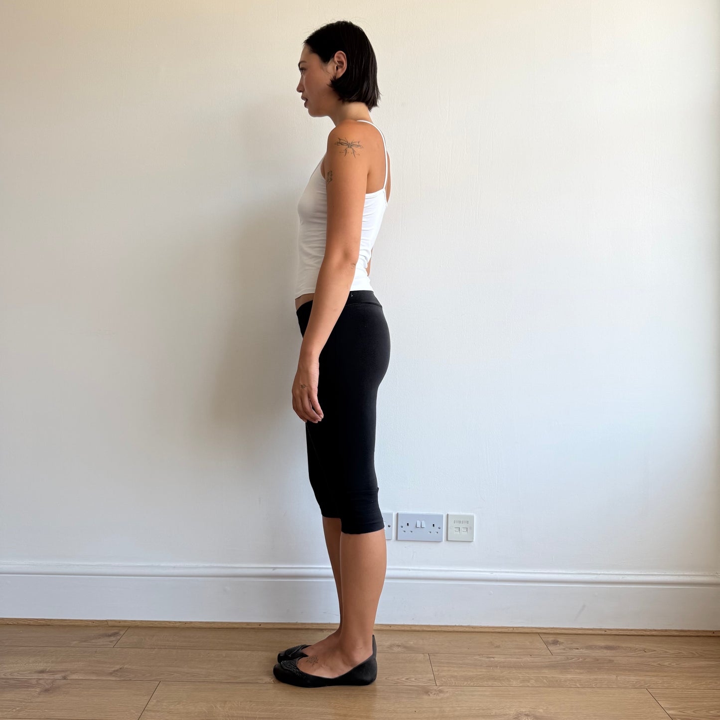 Black Adidas 3-stripe capris - Size S