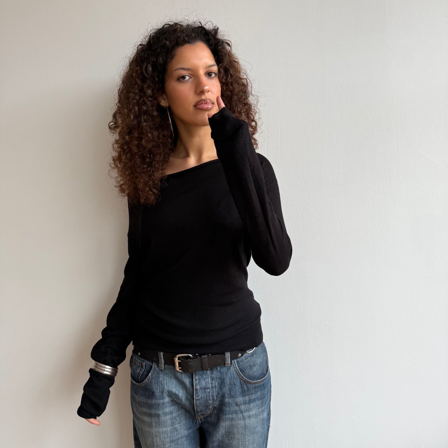 Black slouchy knit - Size S