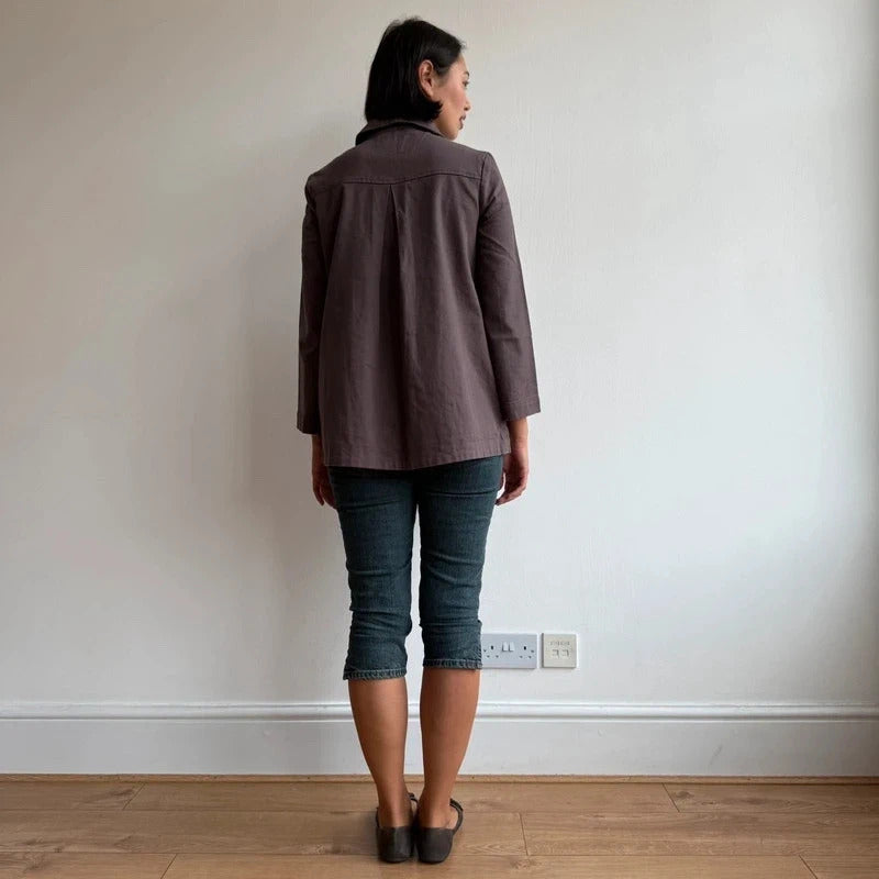 Brown long length peacoat - Size M