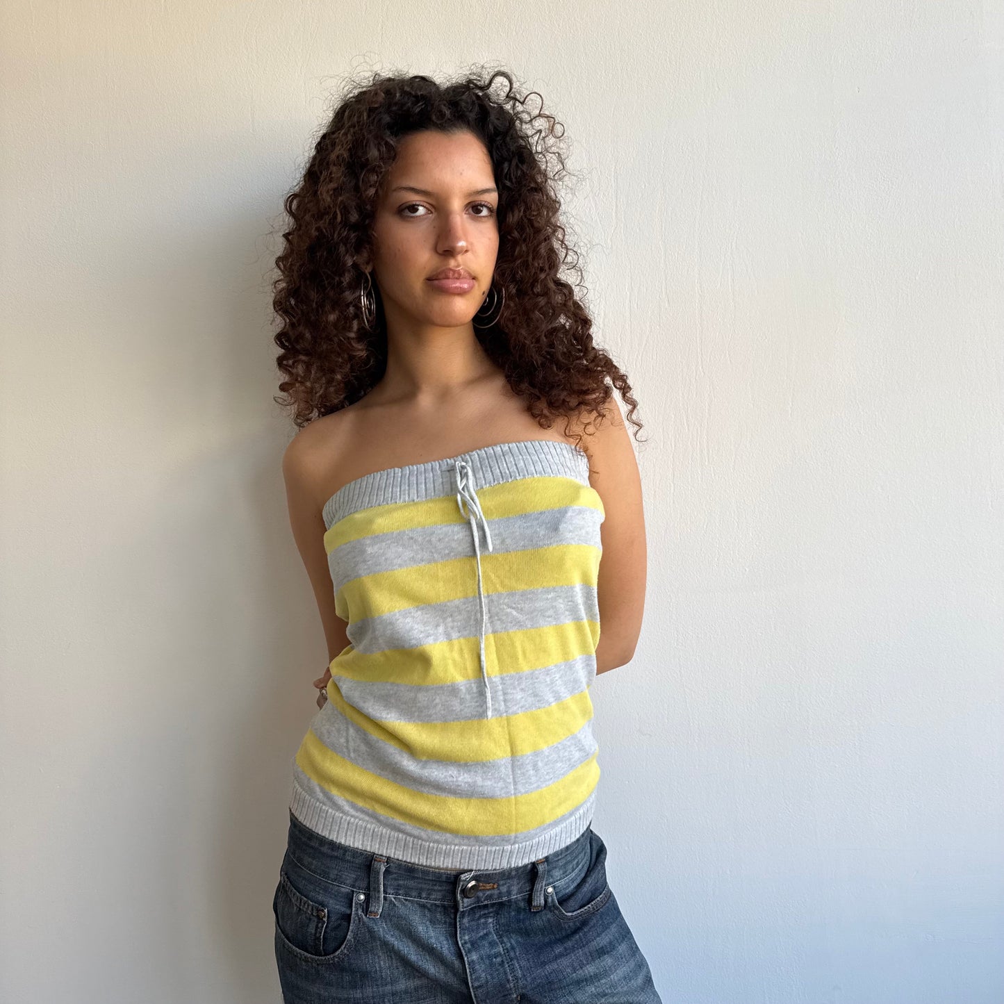 Grey + yellow bandeau - Size M