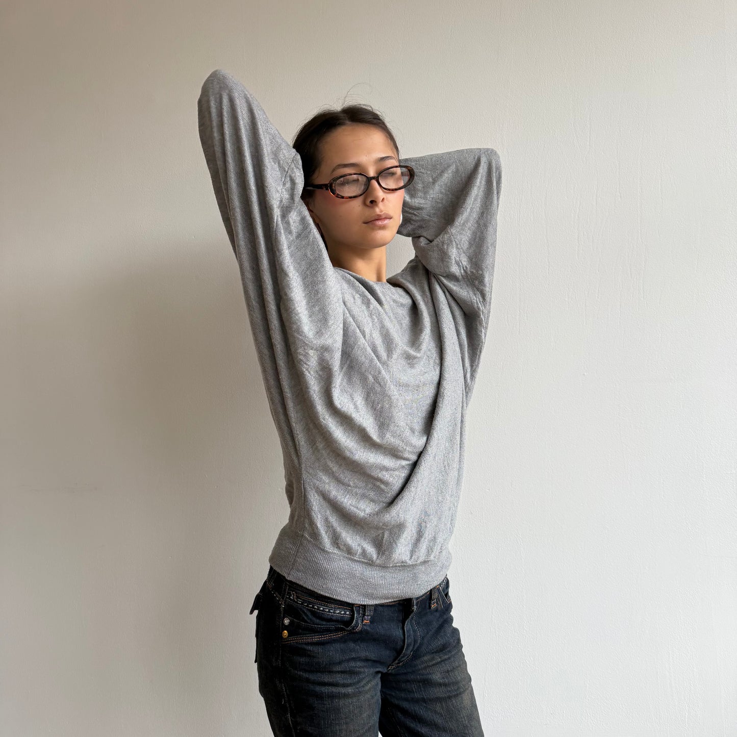 Grey slouchy jumper - Size S