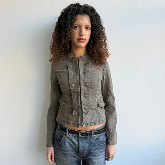 Khaki military jacket - Size S