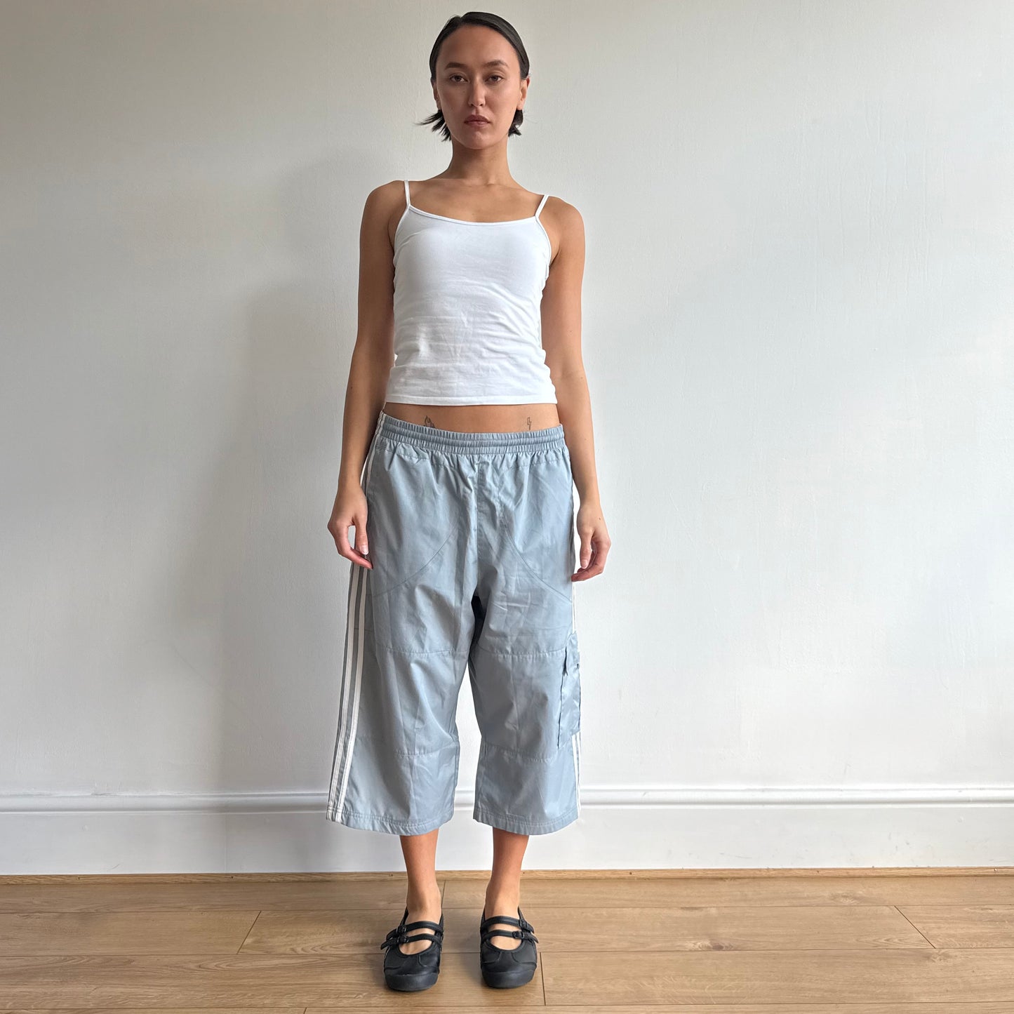 Grey Adidas cargo capris - Size S