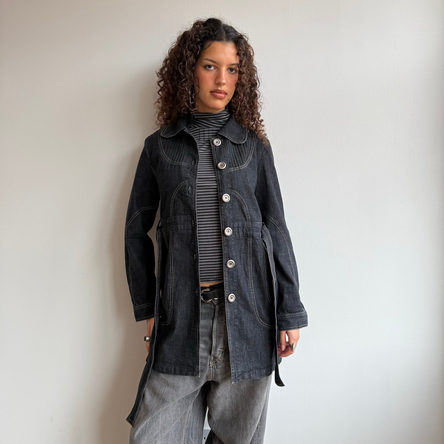 Denim peacoat trench - Size S