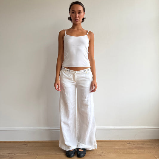 Cop Copine white linen trousers - Size M