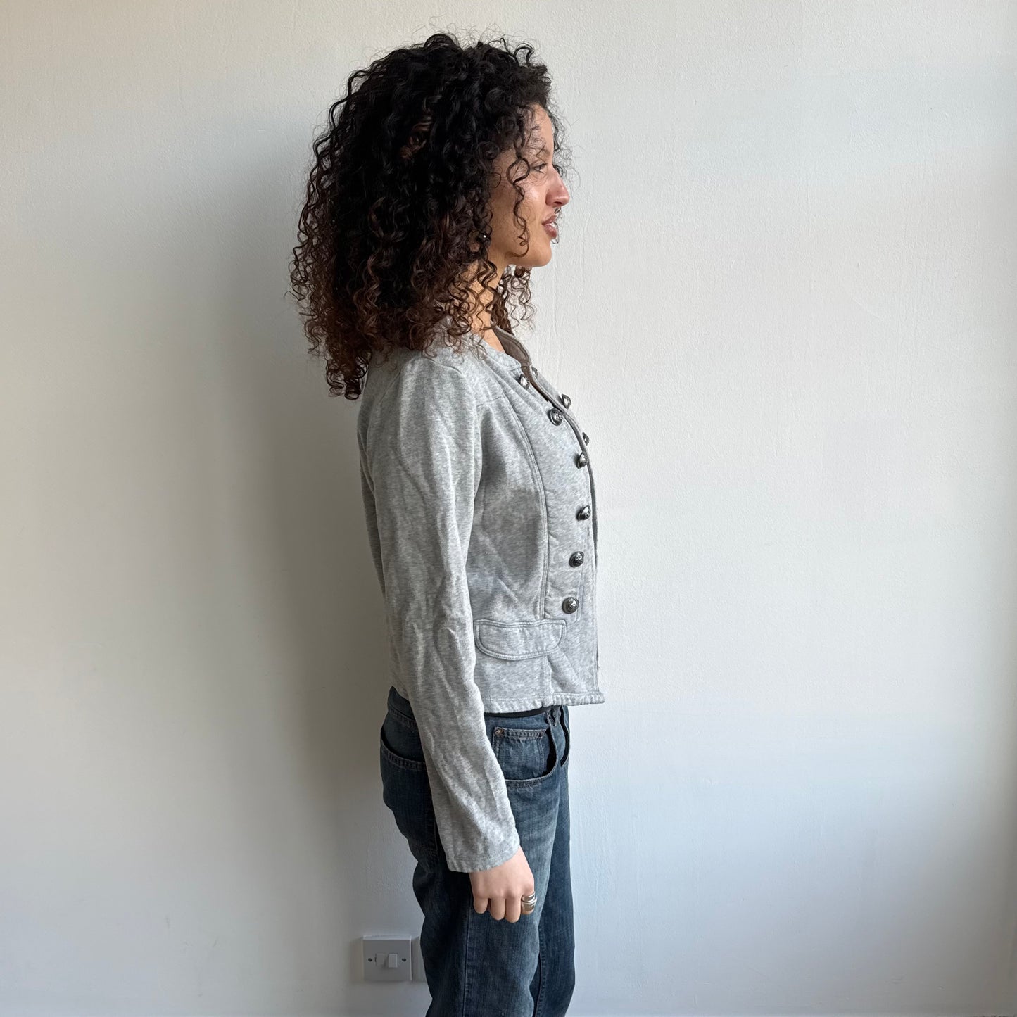 Grey military jumper - Size S