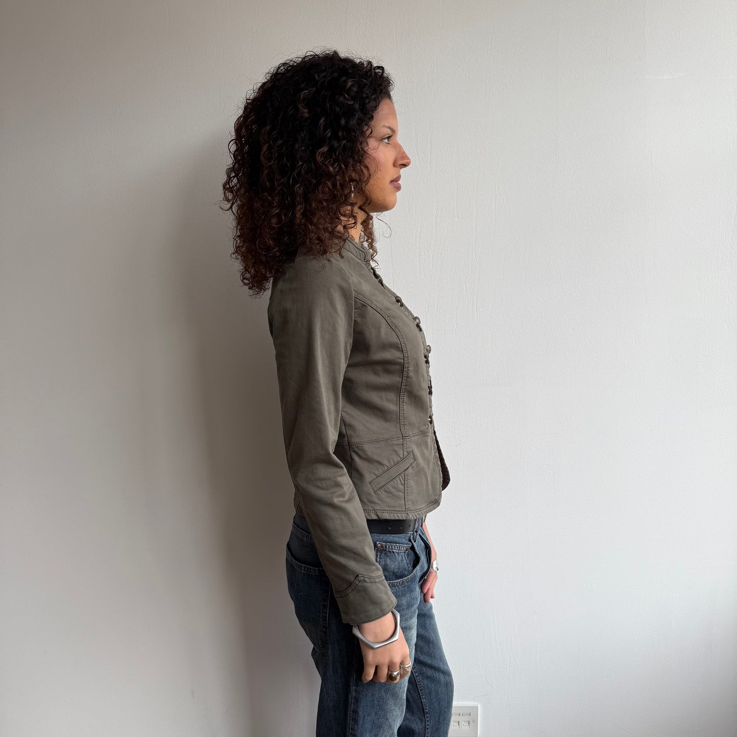 Khaki military jacket - Size S/M