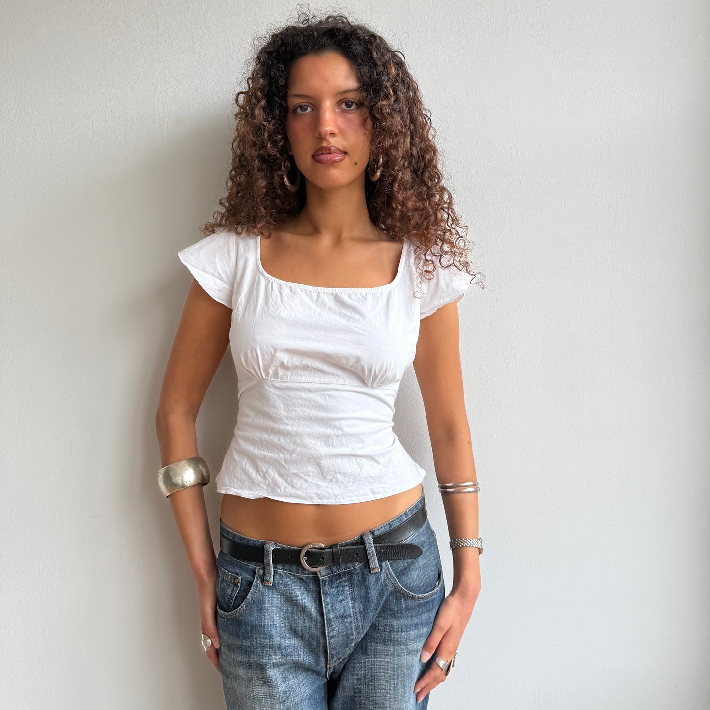 White backless top - Size S