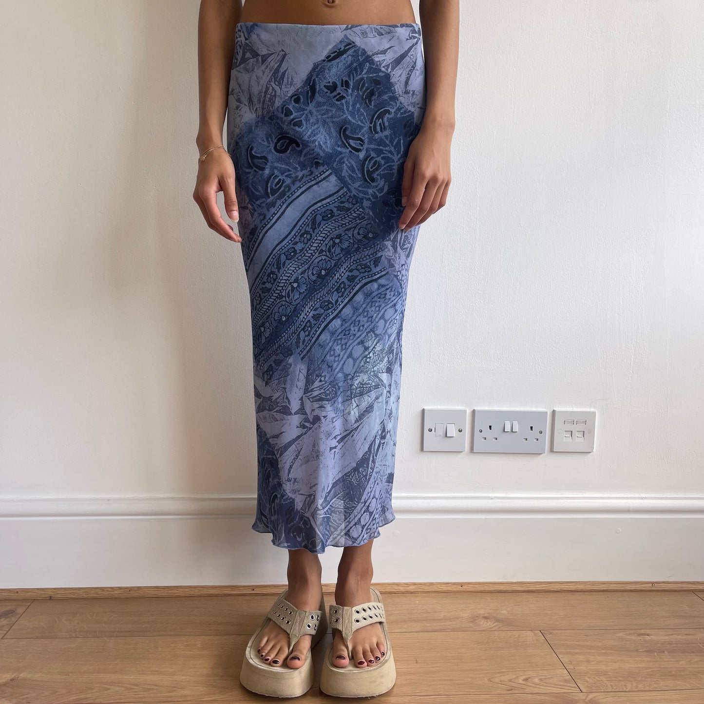 Blue midi skirt - Size S