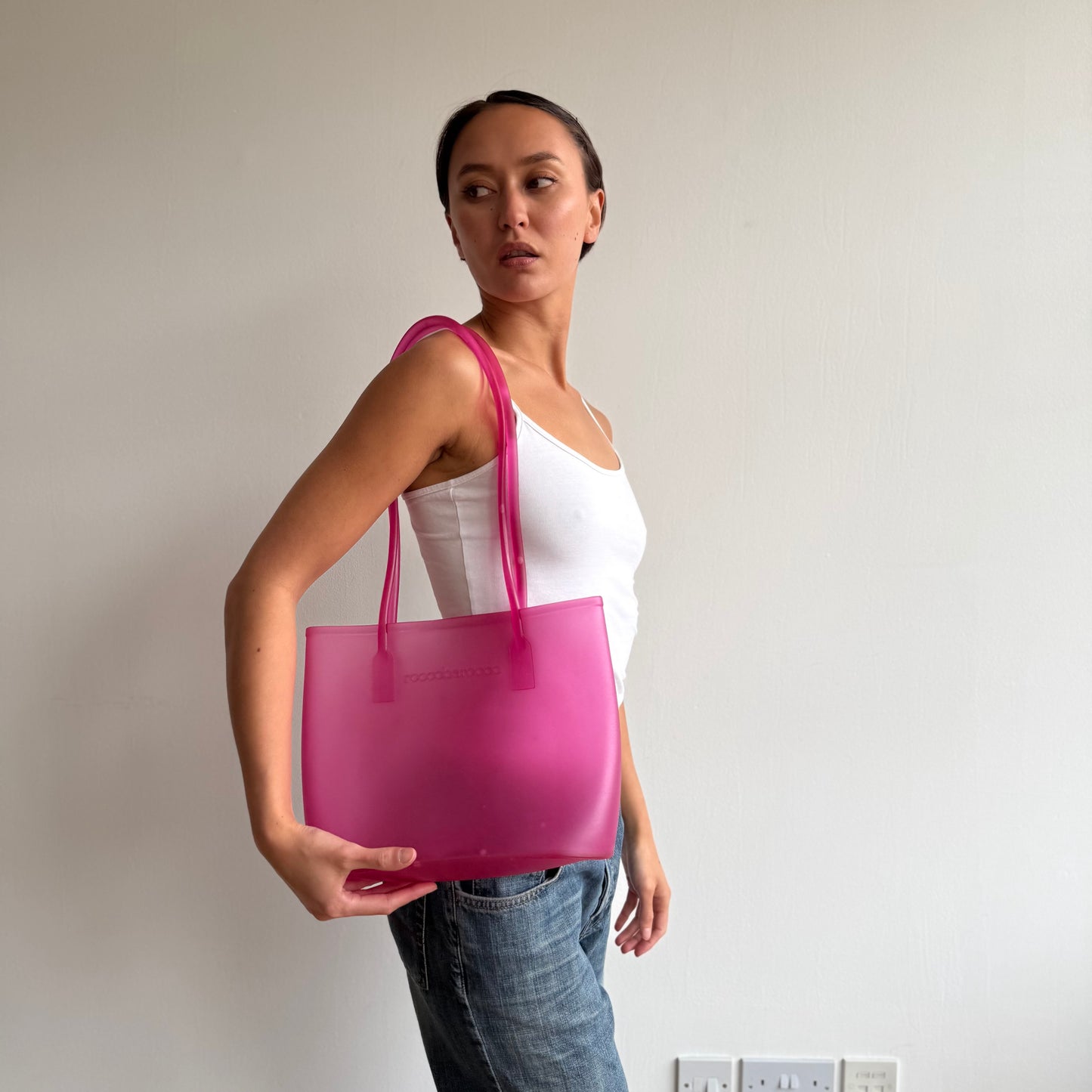 Hot pink jelly bag - One Size