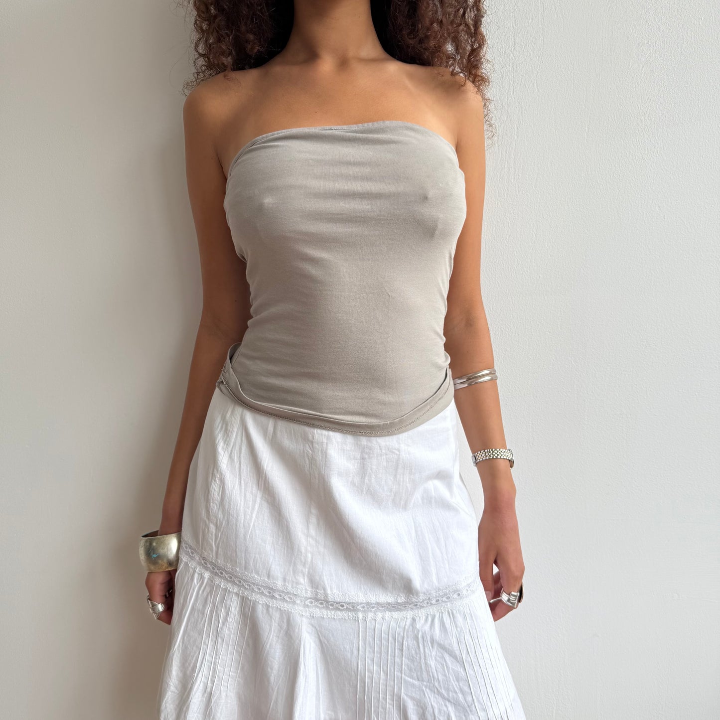 Taupe bandeau top - Size S