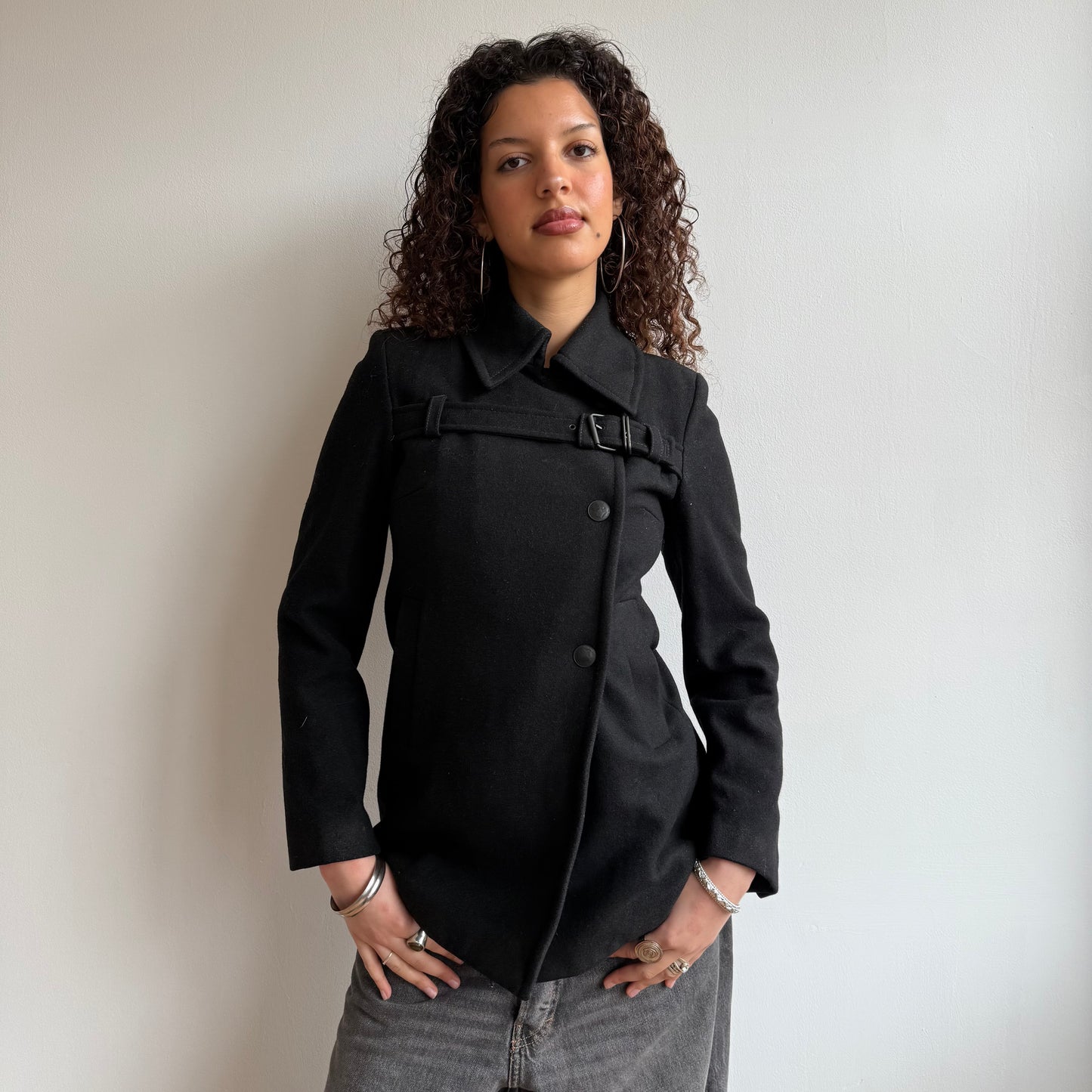 Cop Copine buckle peacoat - Size S