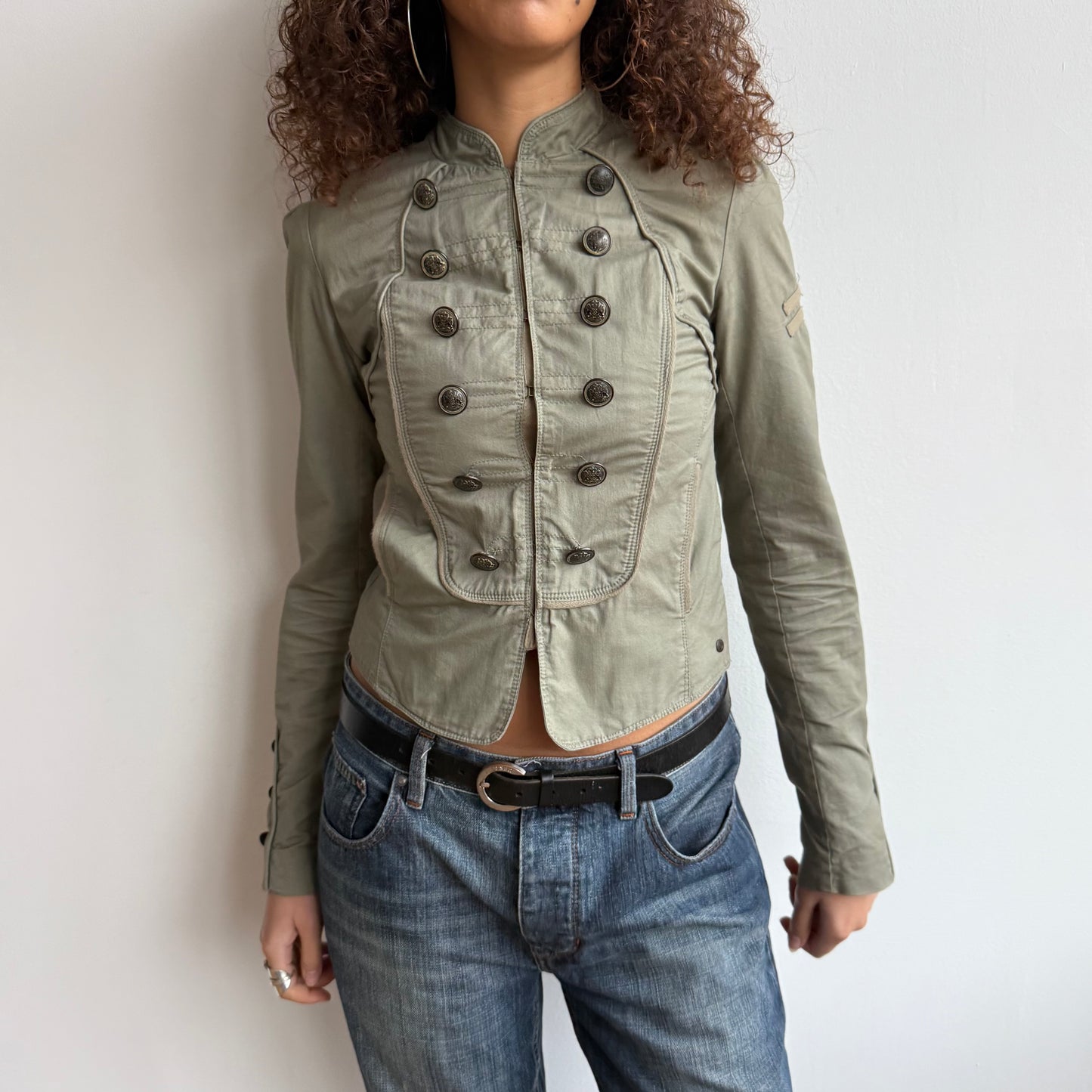Khaki military jacket - Size S