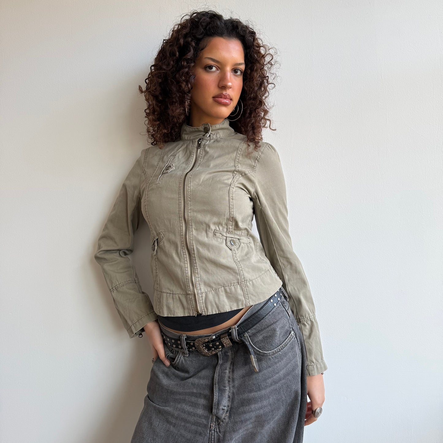 Khaki cargo jacket - Size S