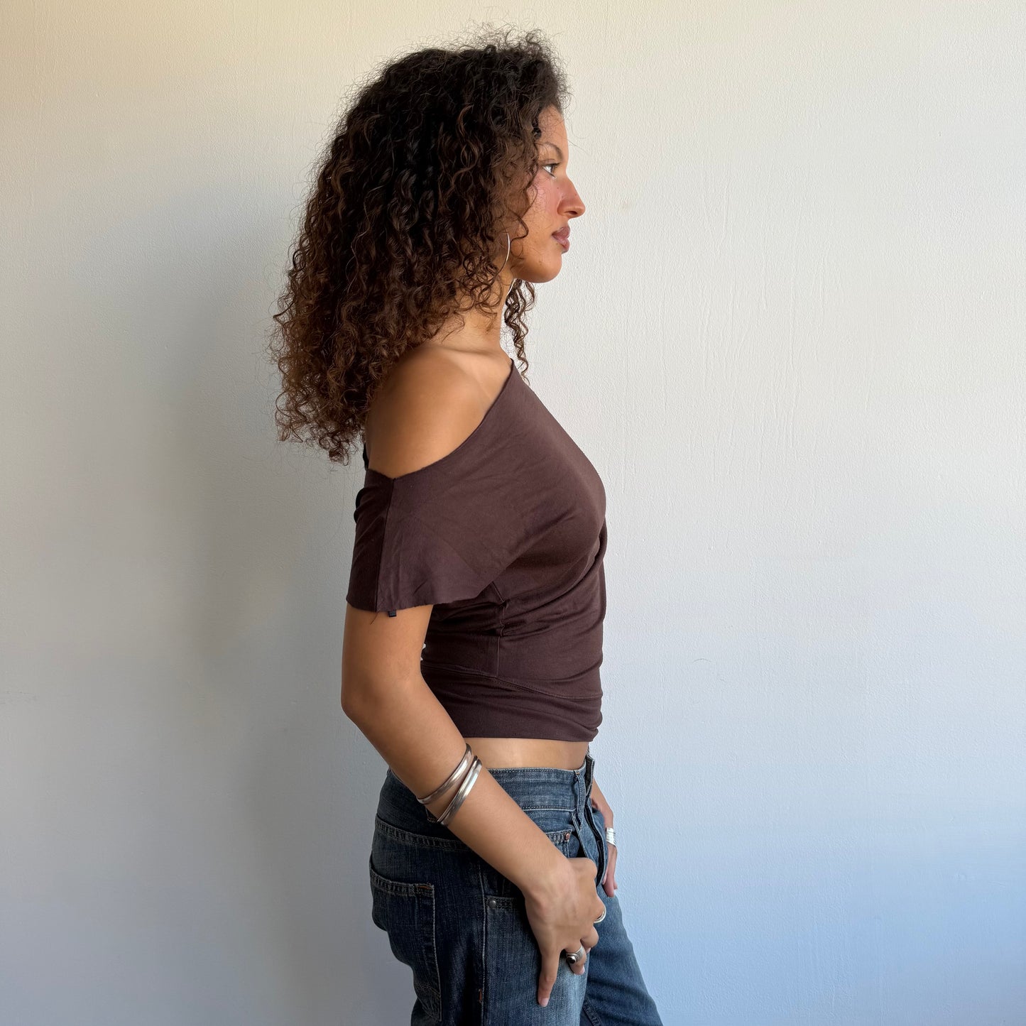 Brown slouchy t-shirt - Size S