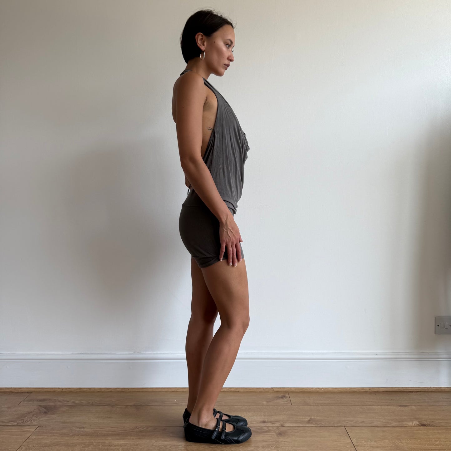 Taupe halterneck romper - Size XS-S