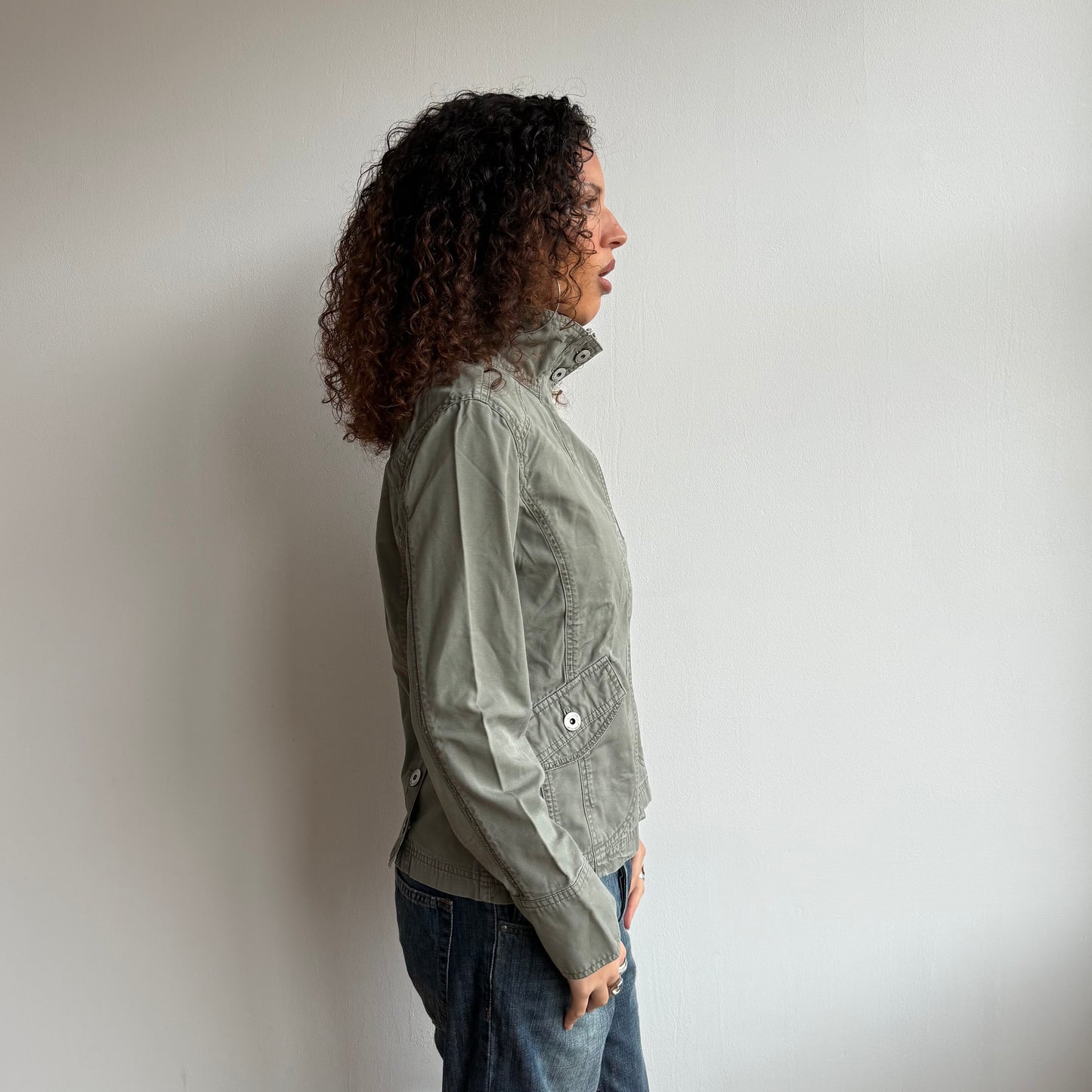 Khaki cargo jacket - Size M