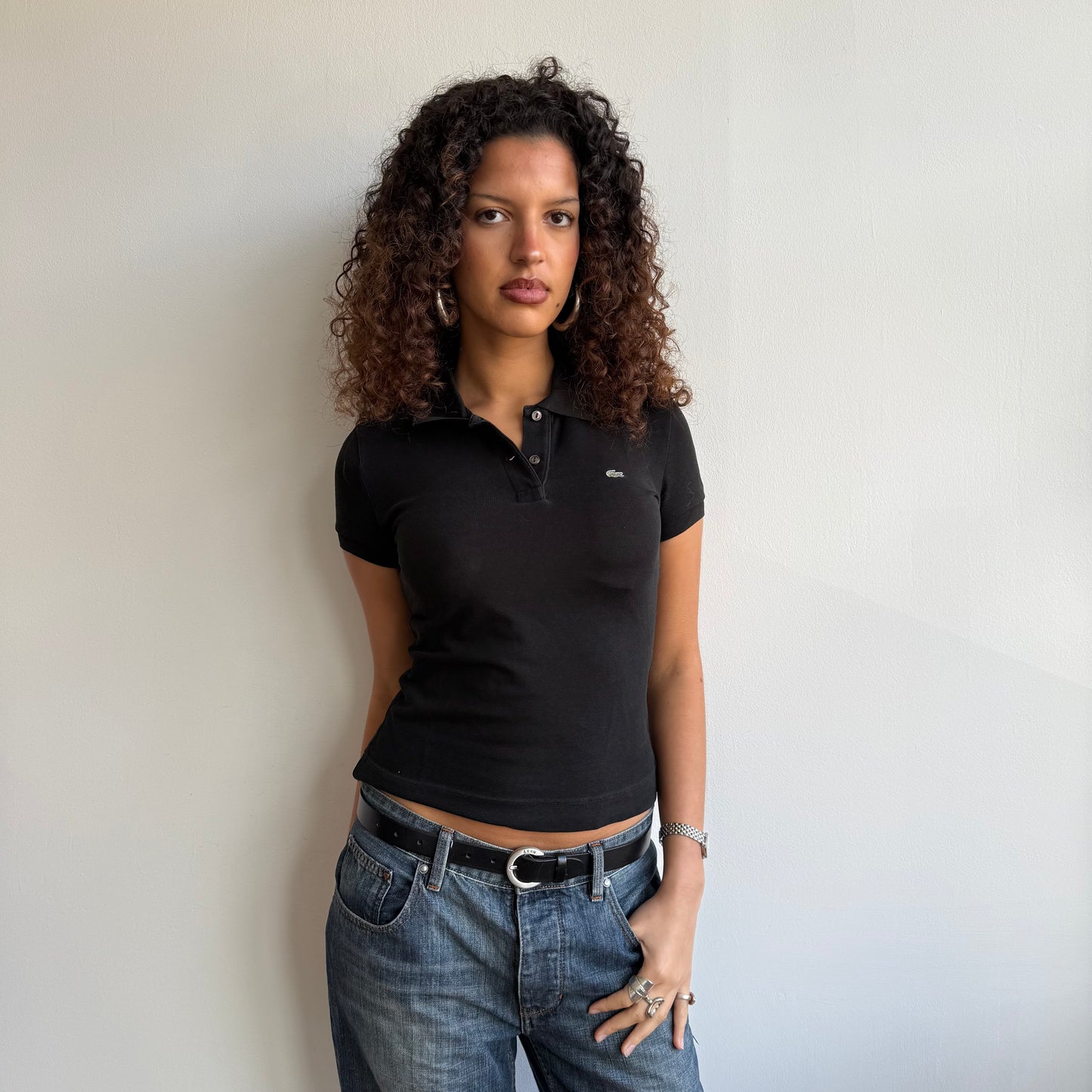 Black Lacoste polo - Size S