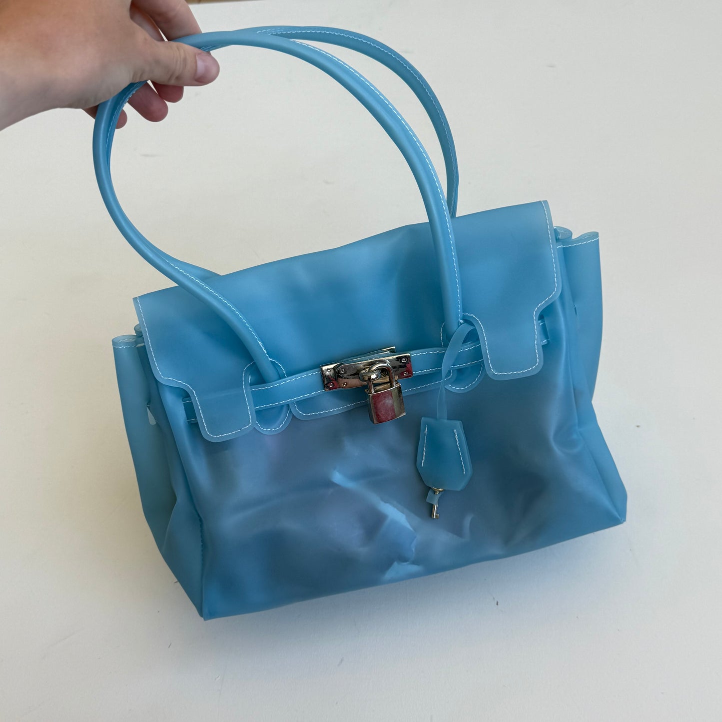 Blue jelly ‘firkin’ bag - One Size
