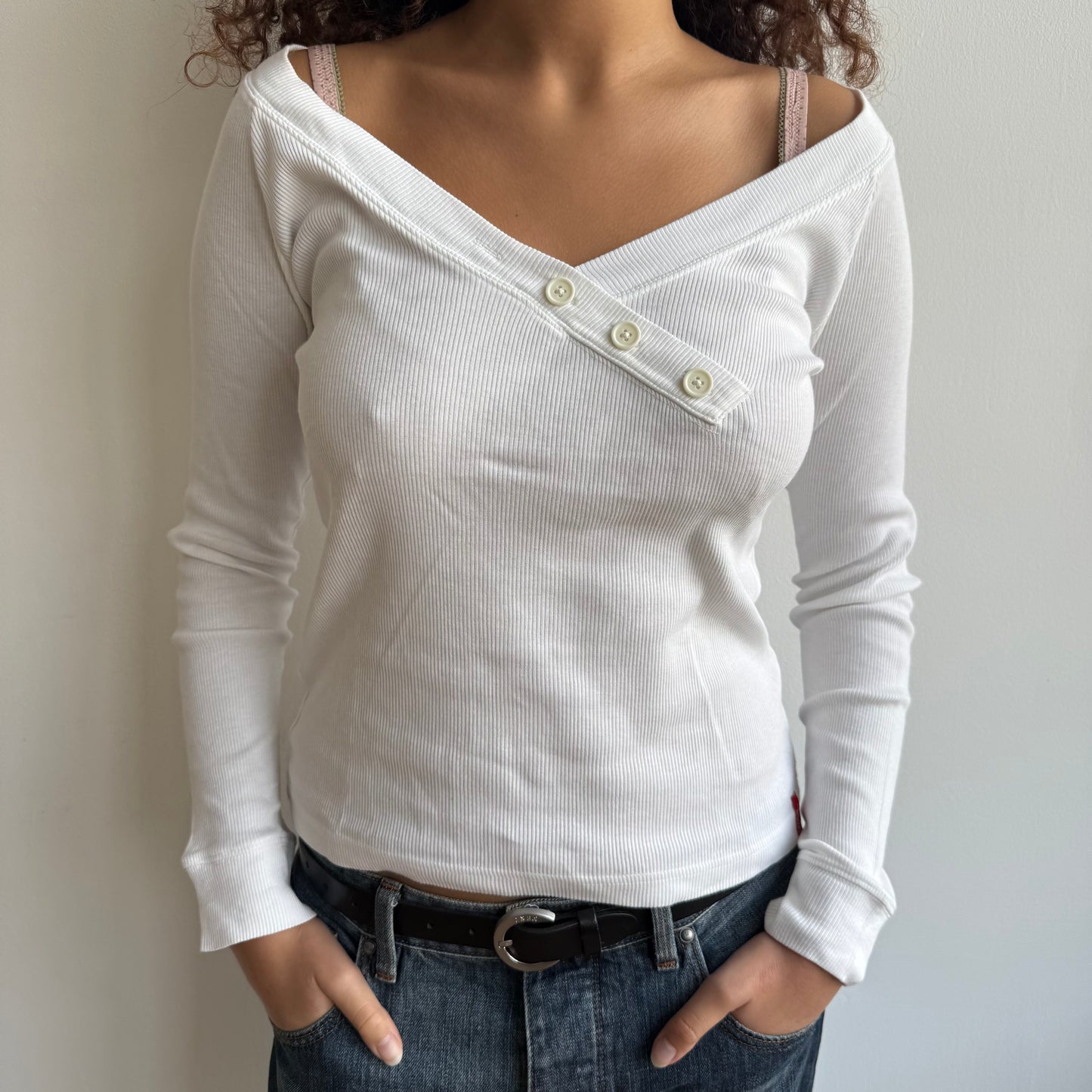 Miss Sixty white button top - Size M