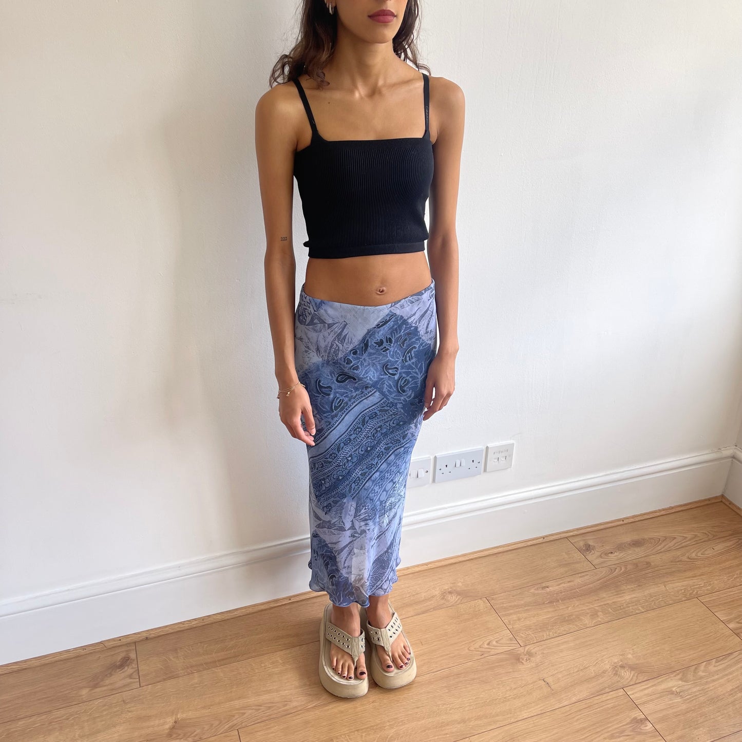 Blue midi skirt - Size S