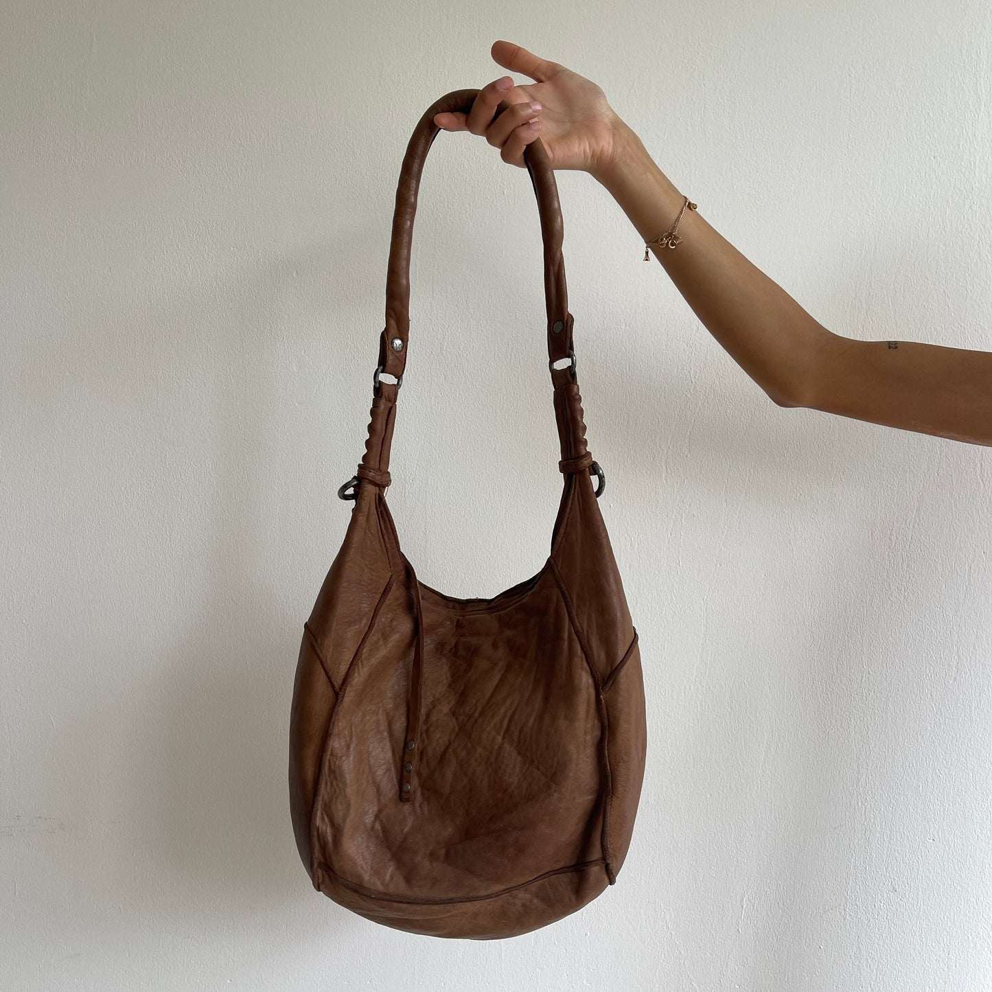 Brown cross-body bag - OS