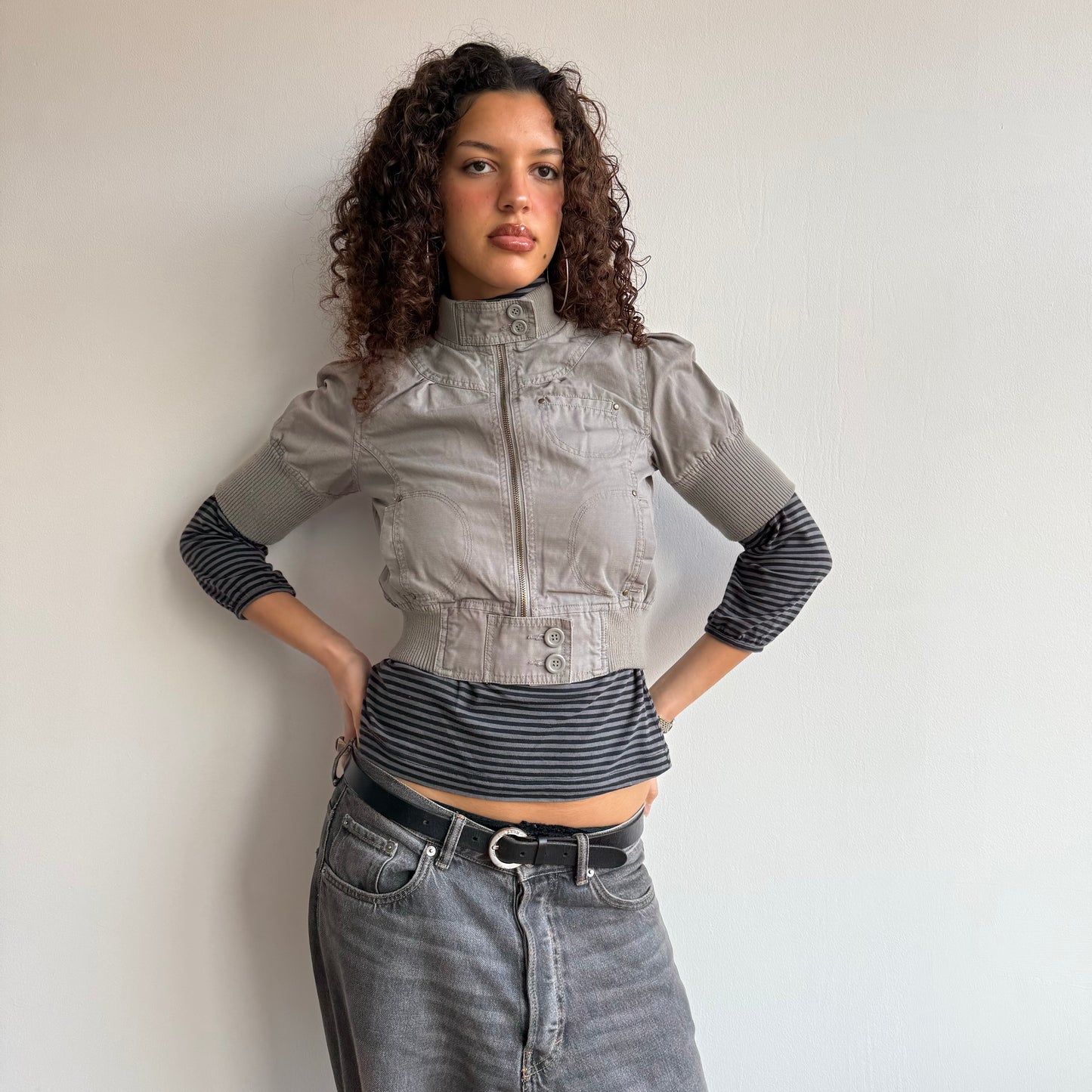 Short sleeve cargo jacket - Size XS