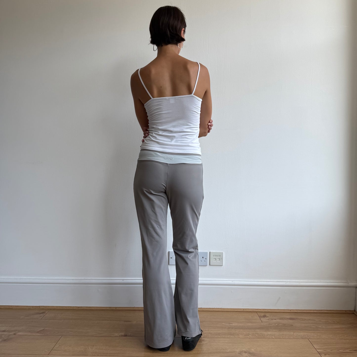 Taupe USA pro zip front yoga pants - Size M