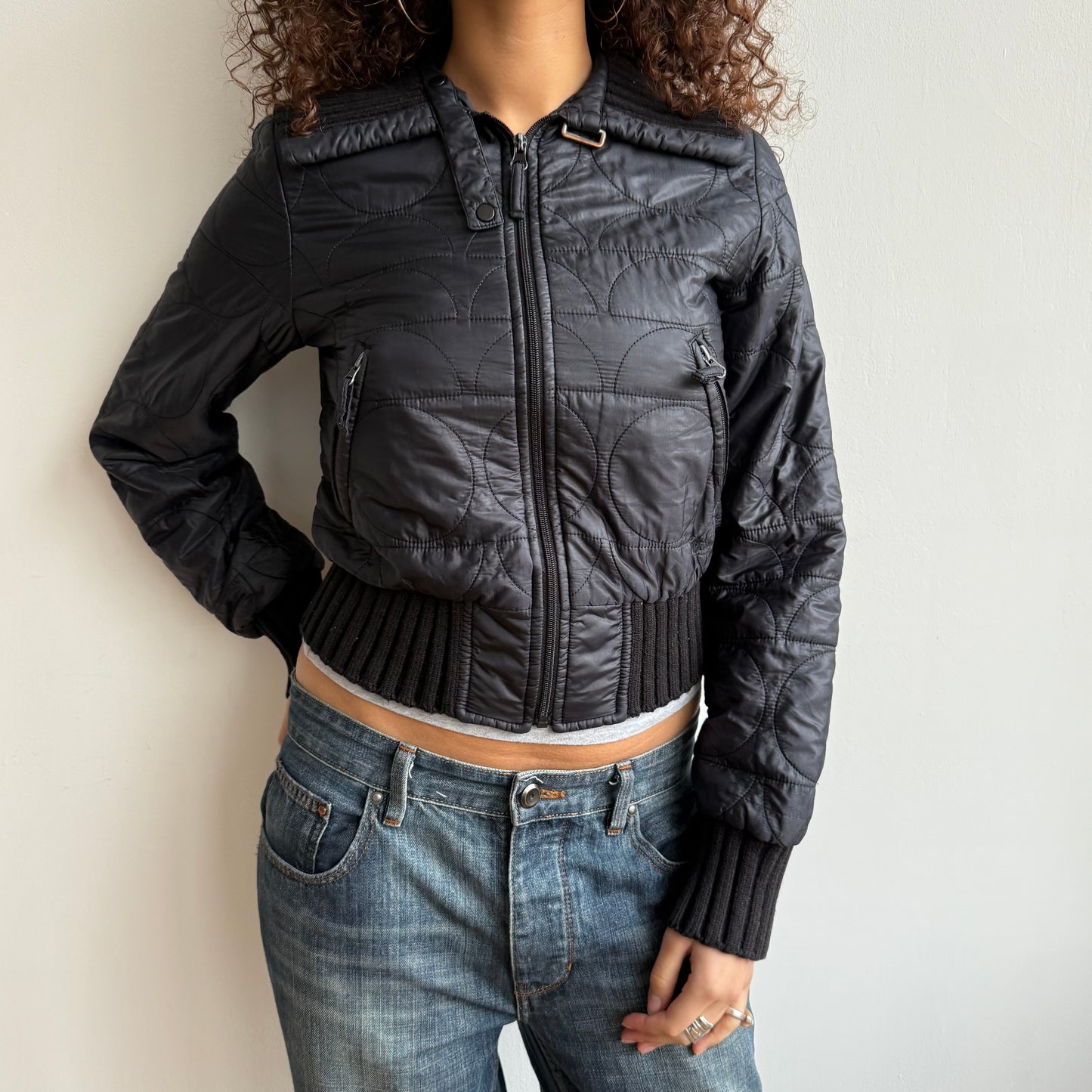 Miss Sixty black quilt puffer - Size S