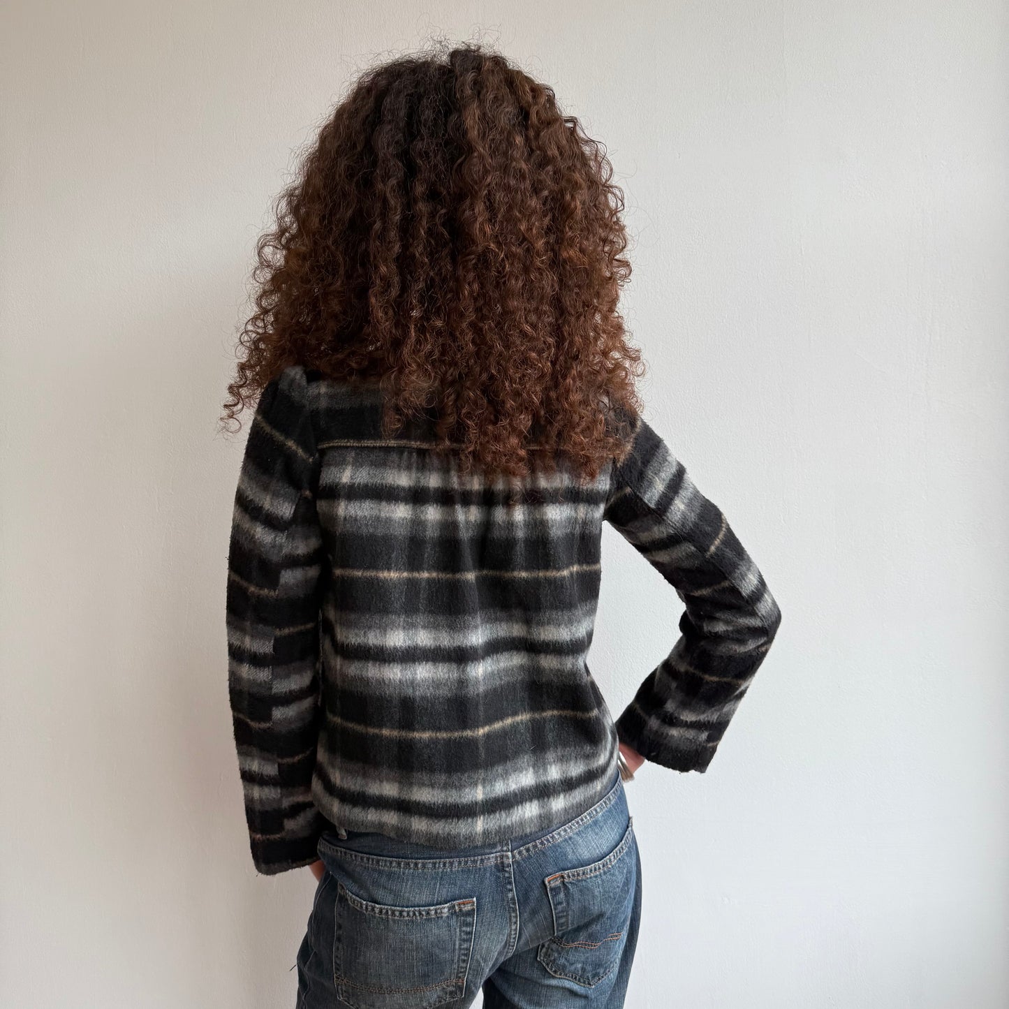 Plaid peacoat - Size S
