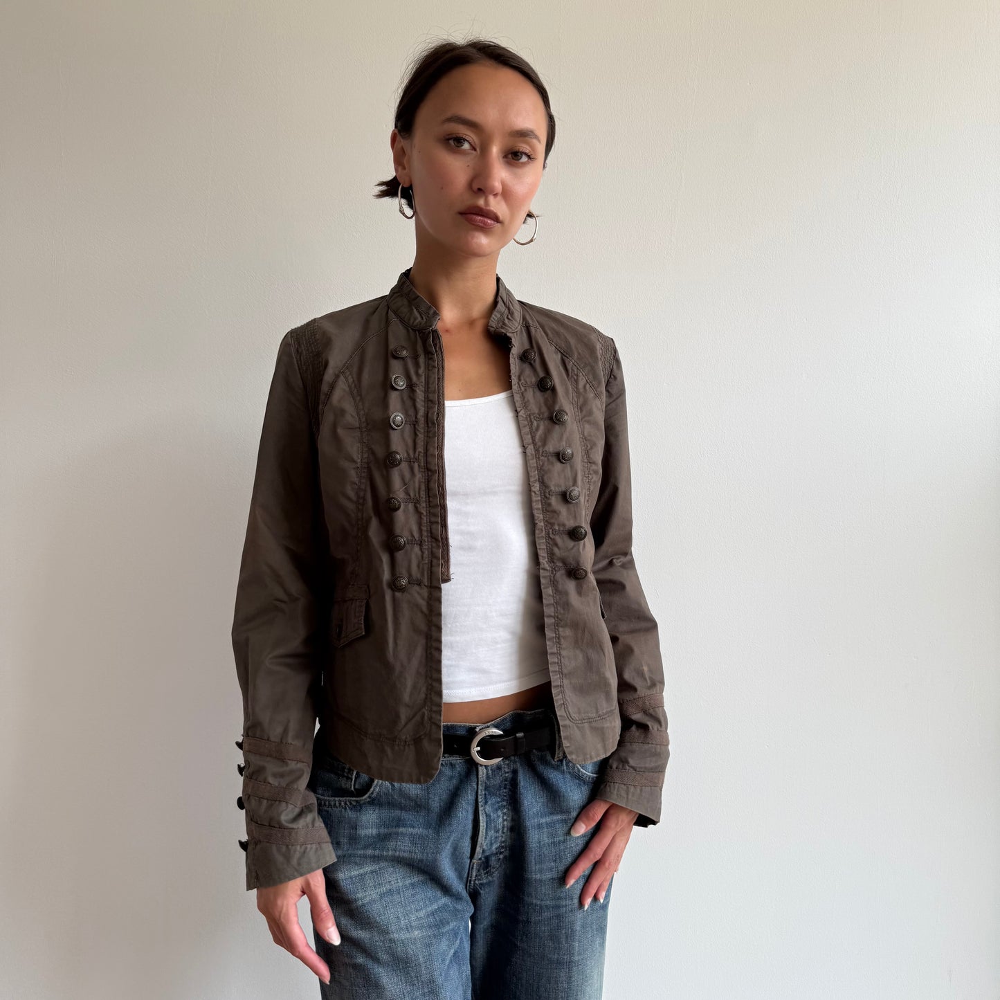 Khaki military jacket - Size S/M