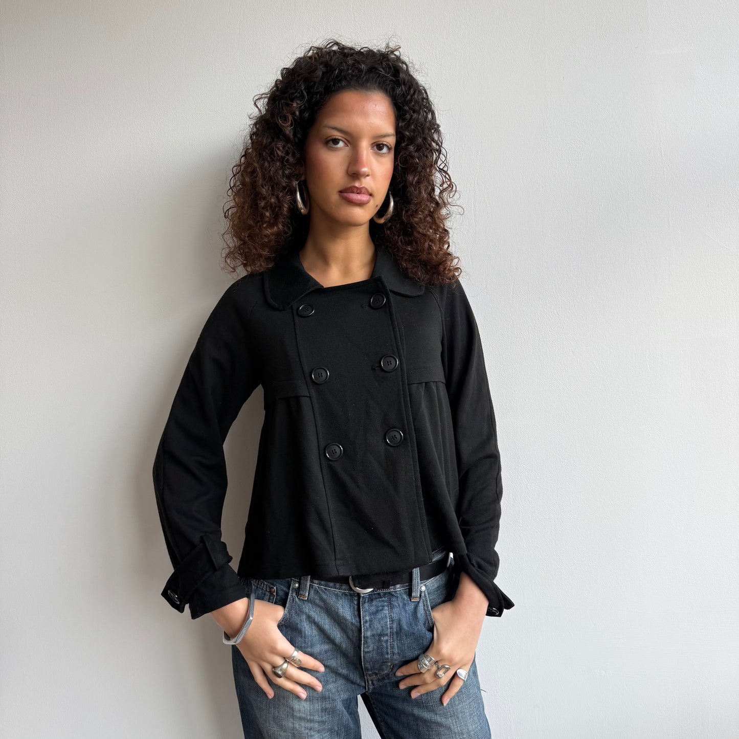 Black peacoat jumper - Size S