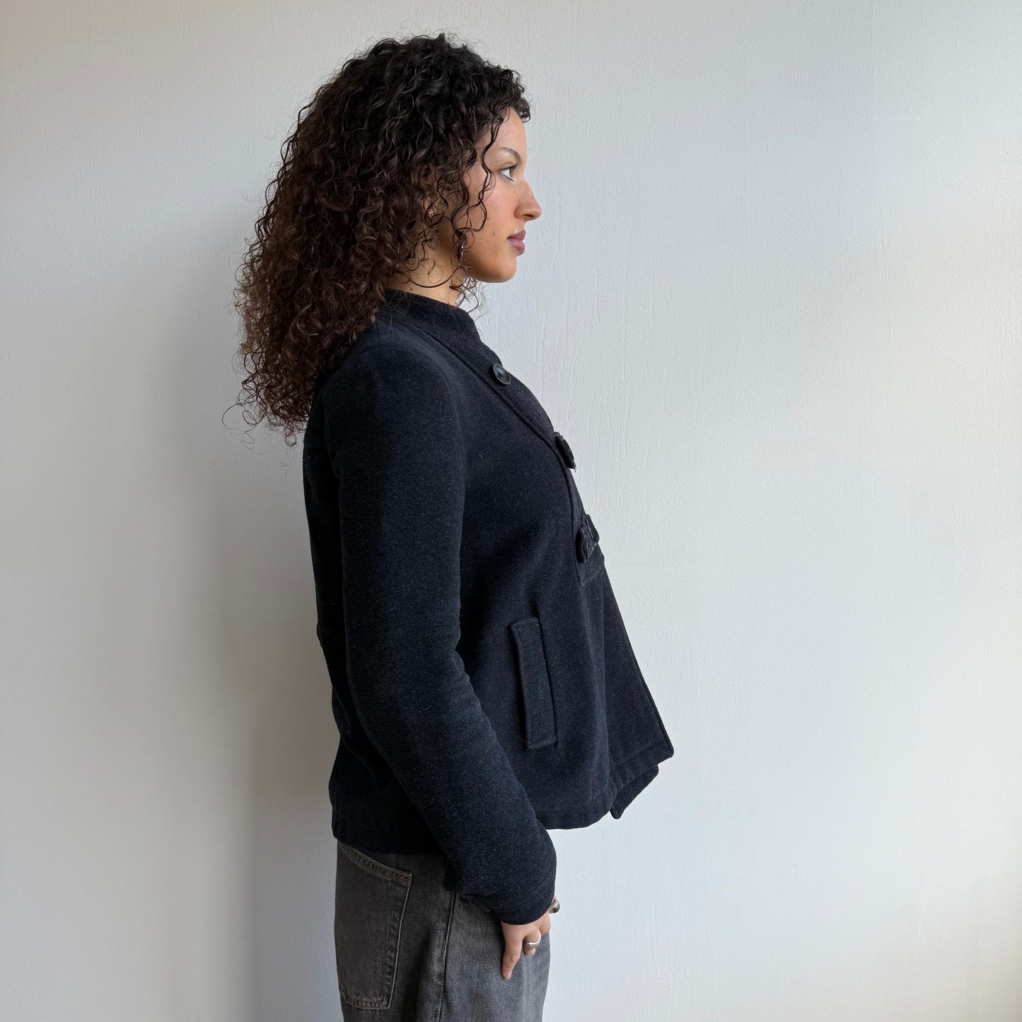 Dark grey peacoat - Size M