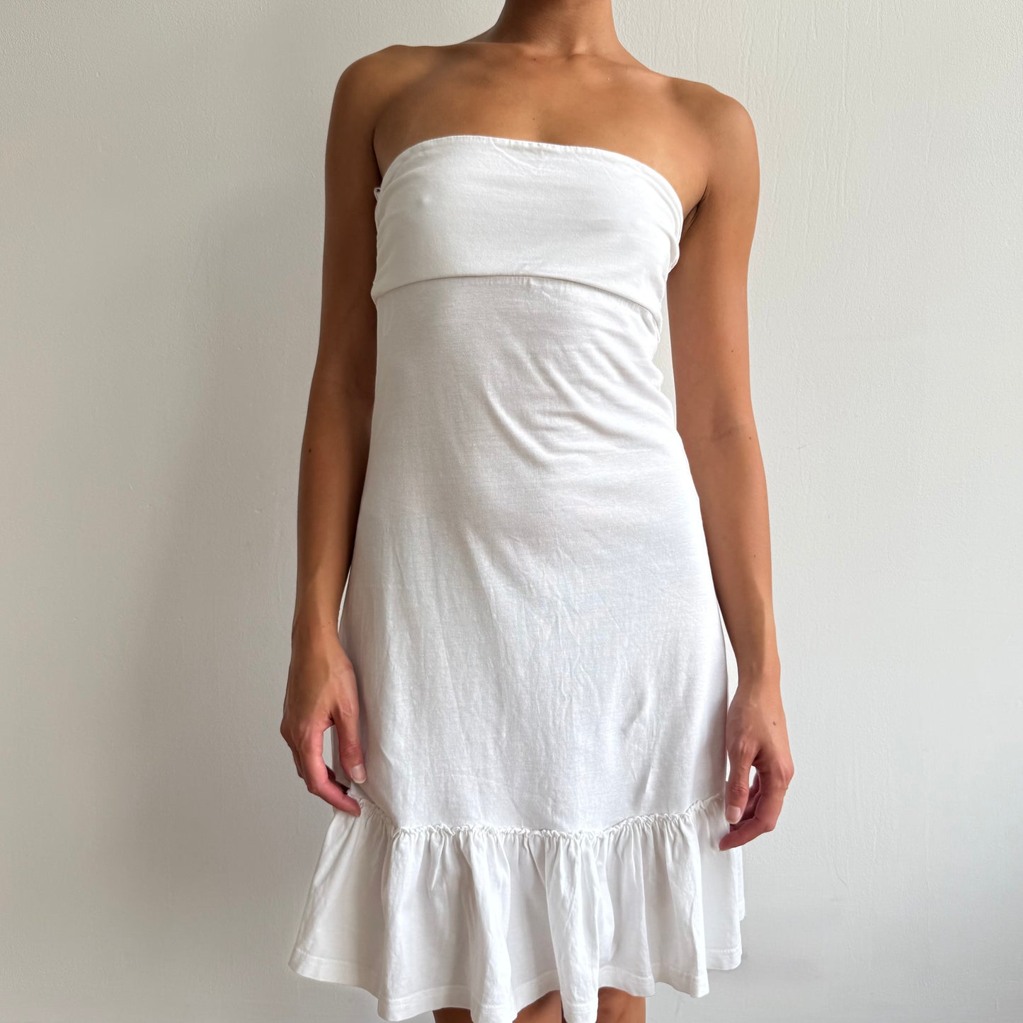 White bandeau midi dress - Size S