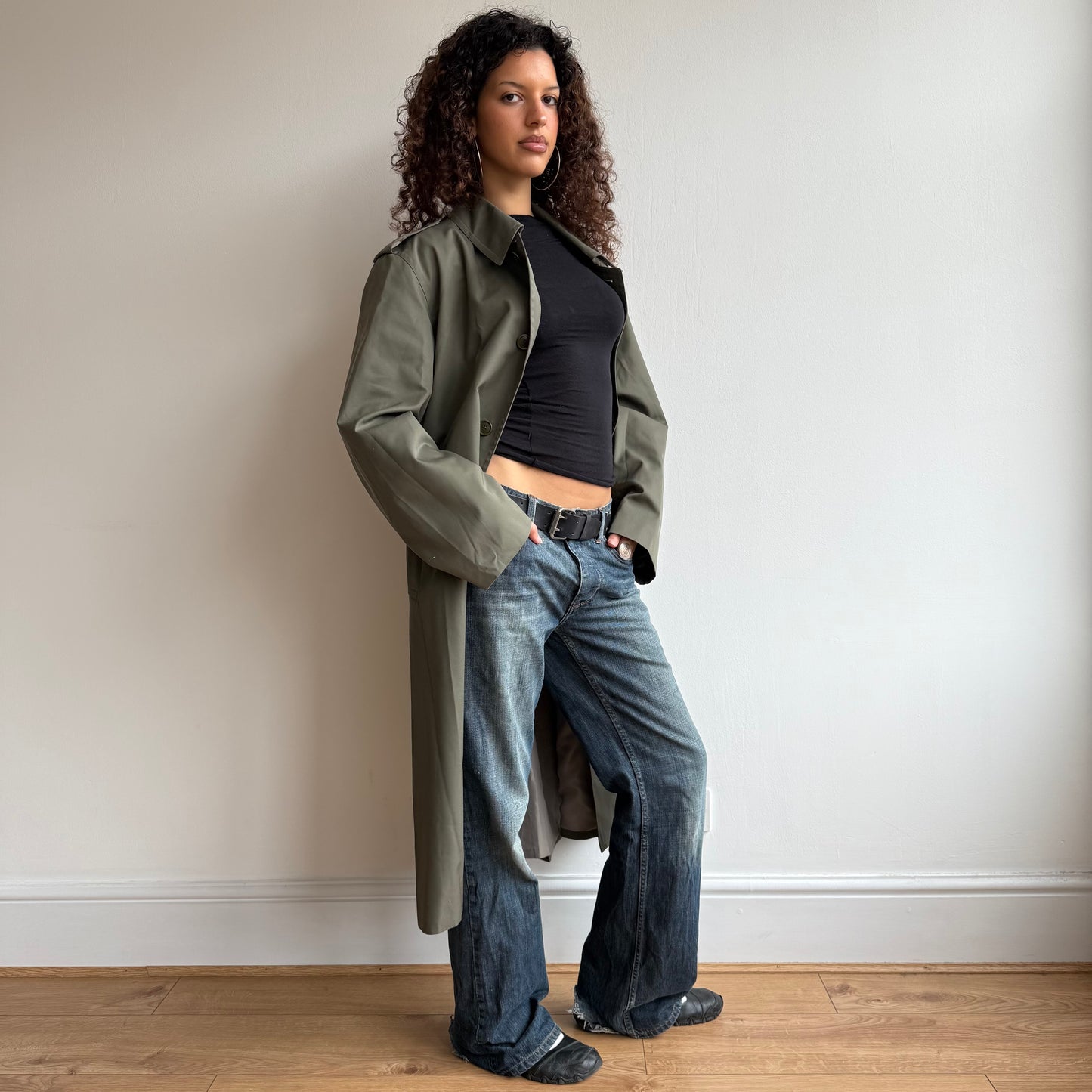 Khaki trench coat - Size L