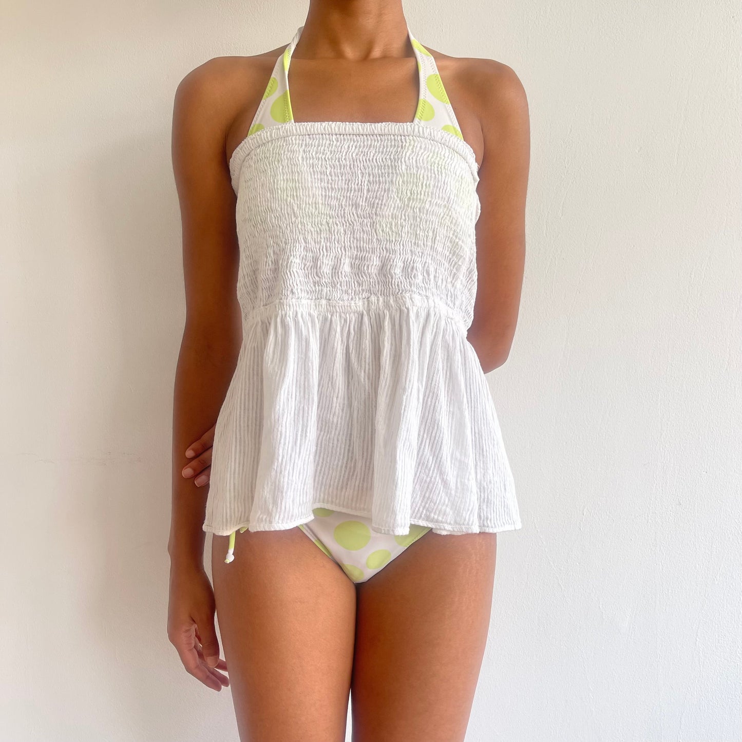 White bandeau skirt/top - Size S