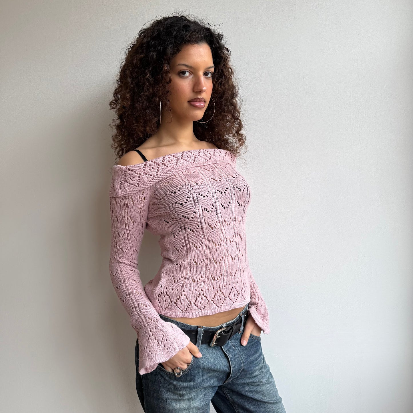Pink Bardot knit - Size S
