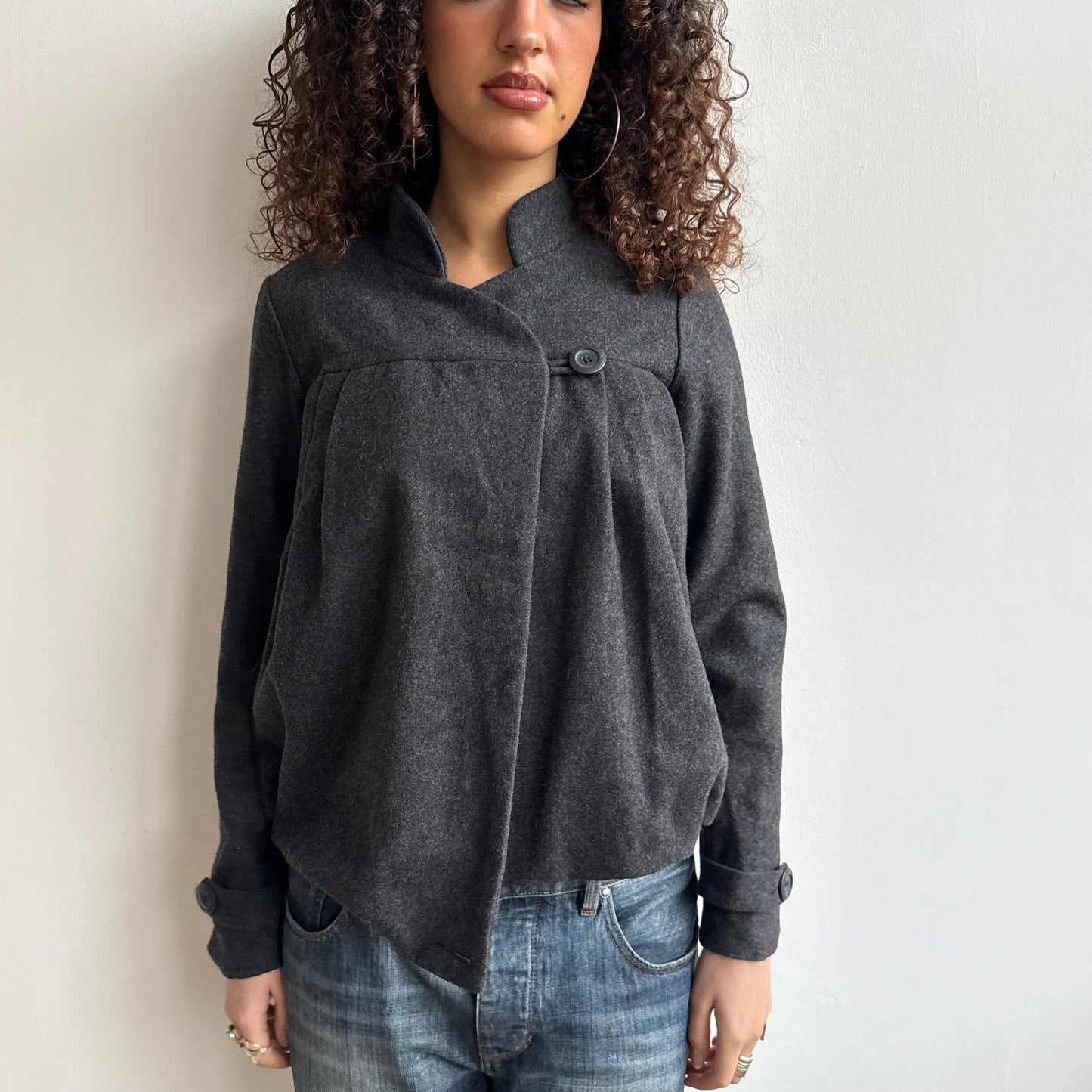 Charcoal swing coat - Size M