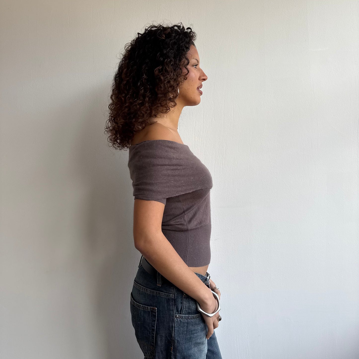 Taupe Bardot knit - Size S