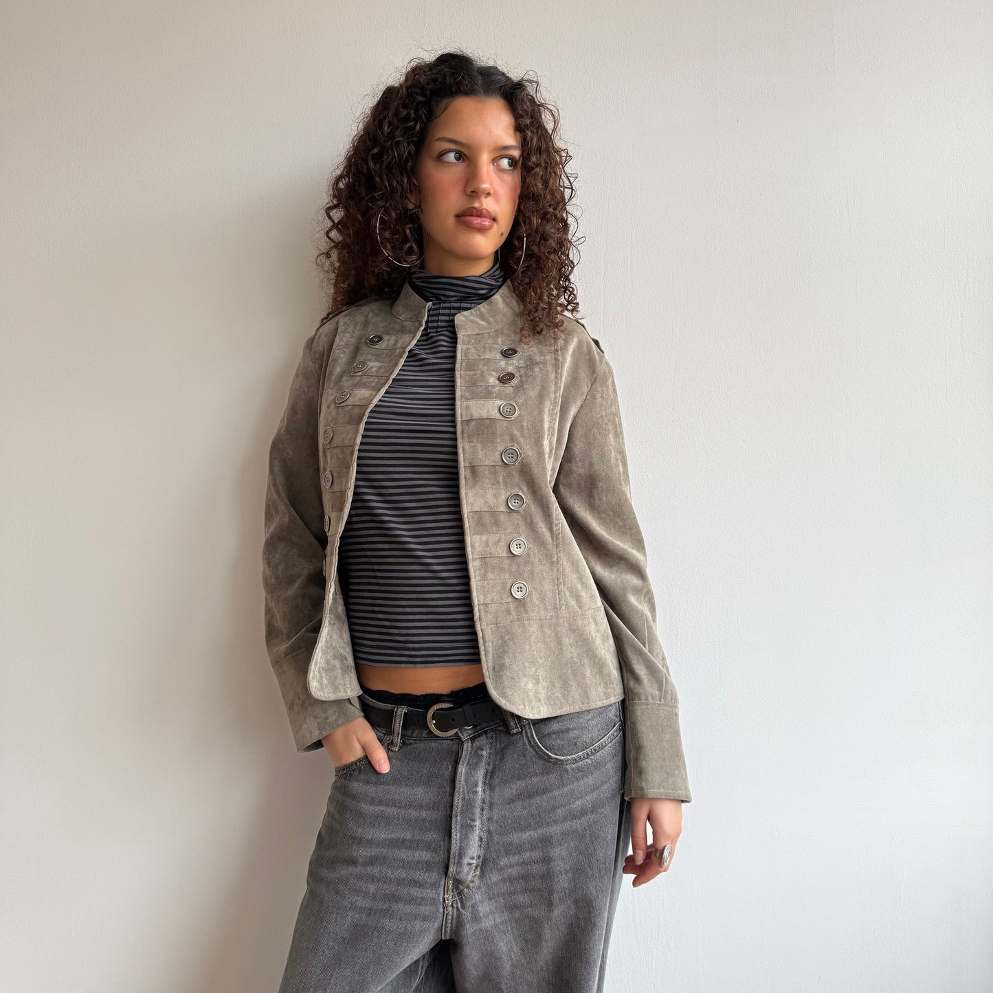 Khaki military jacket - Size M