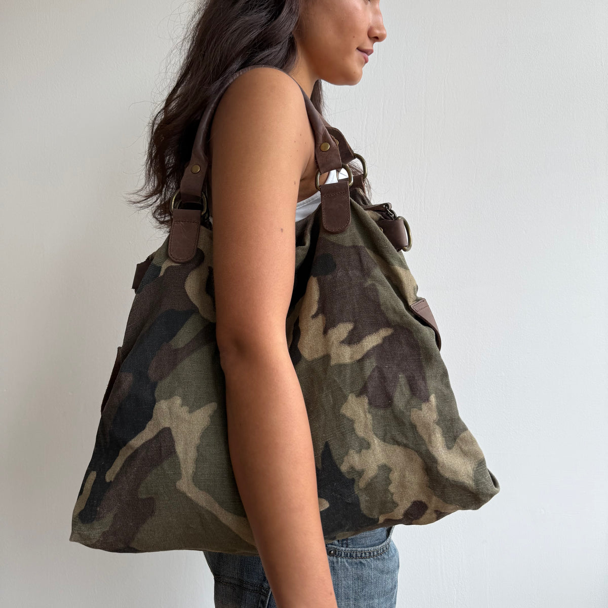 Camouflage slouchy bag - One Size