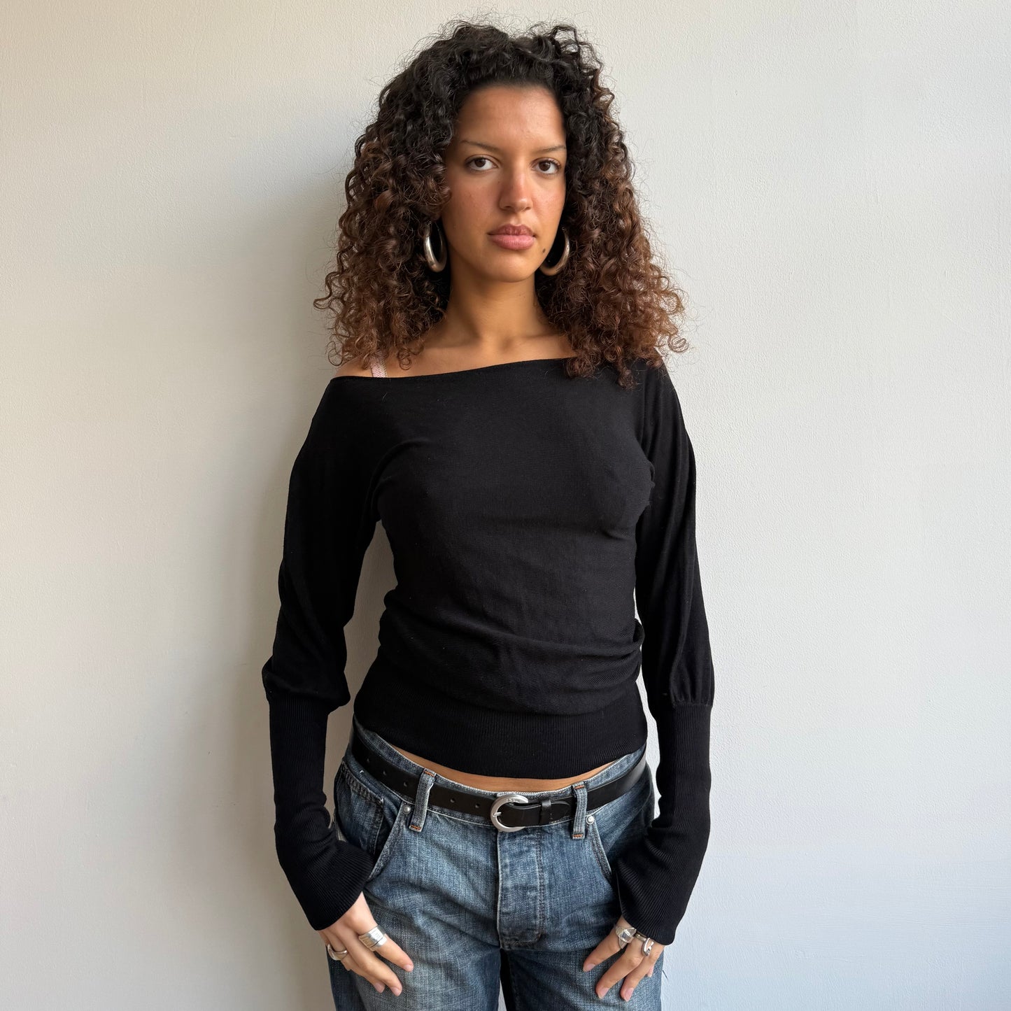 Black slouchy knit - Size S