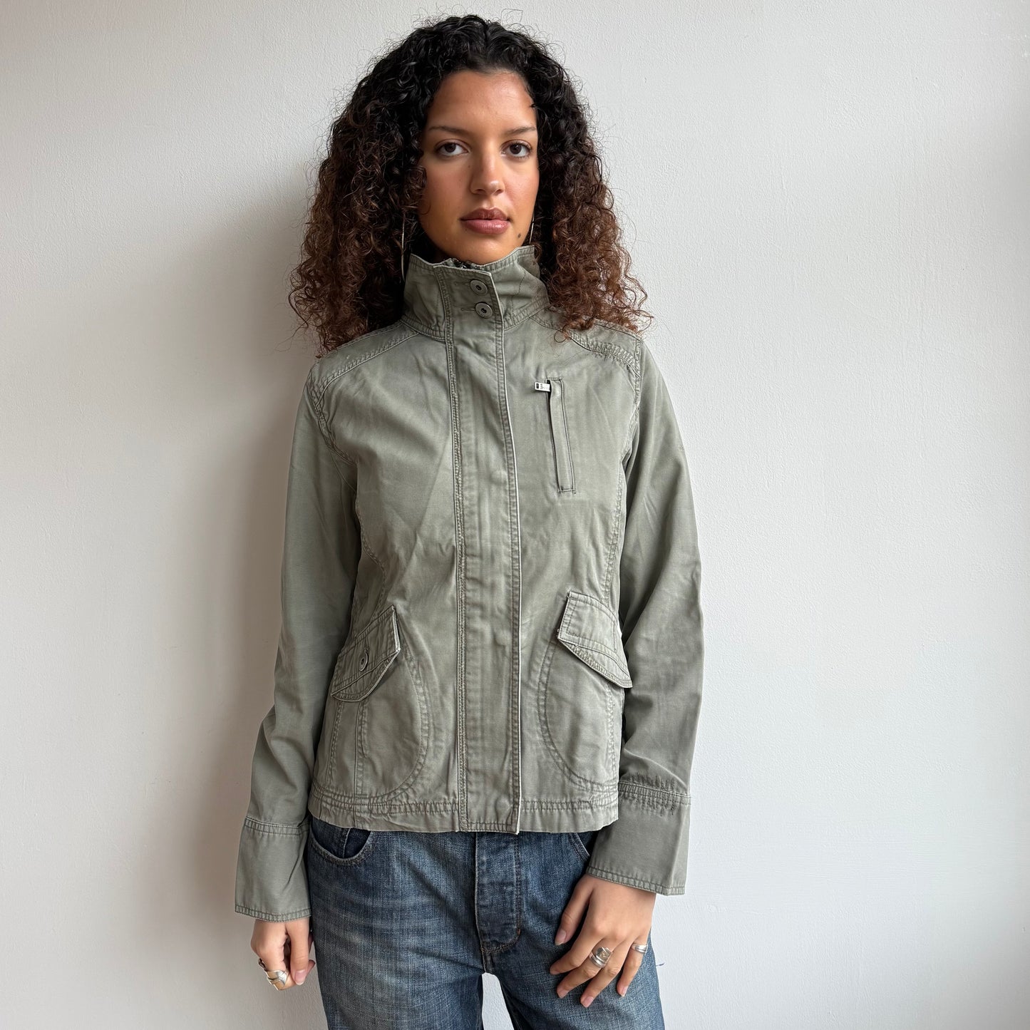 Khaki cargo jacket - Size M