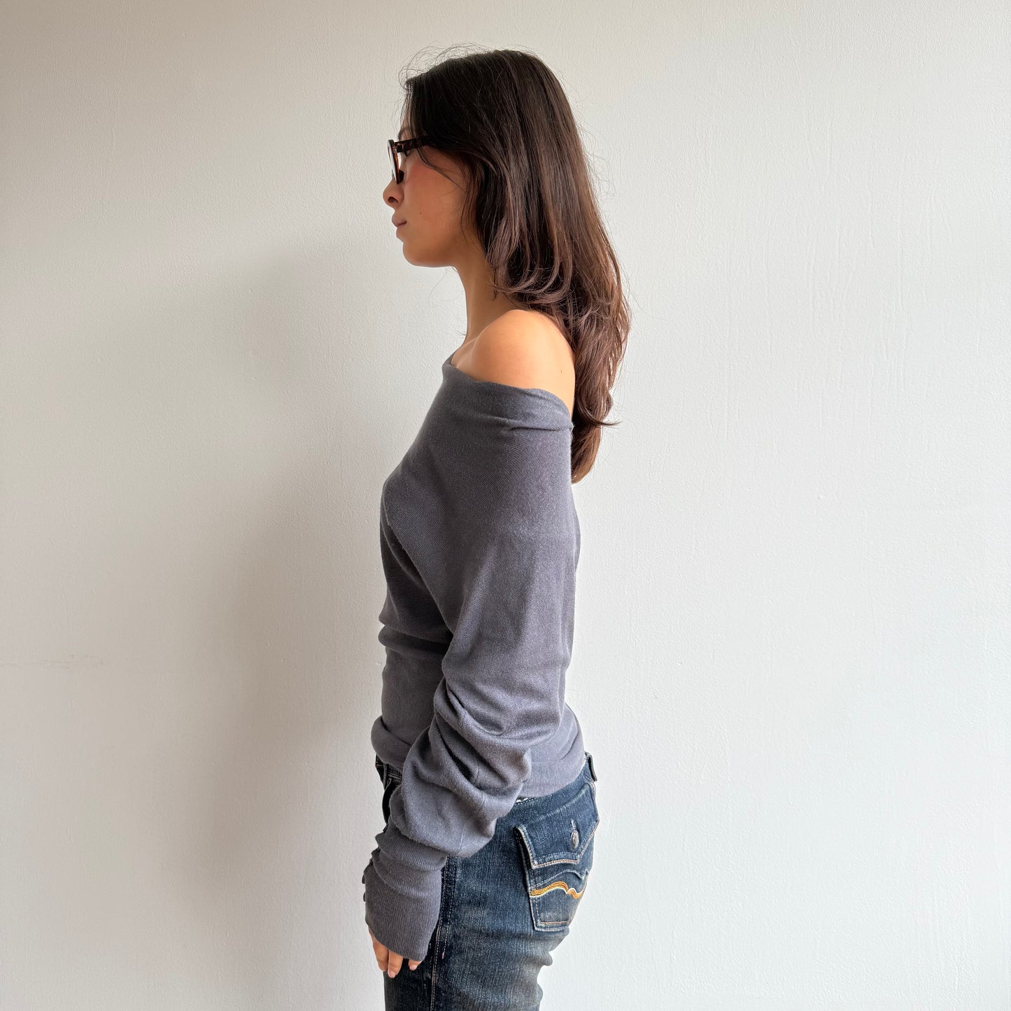 Grey slouchy knit - Size S (1)