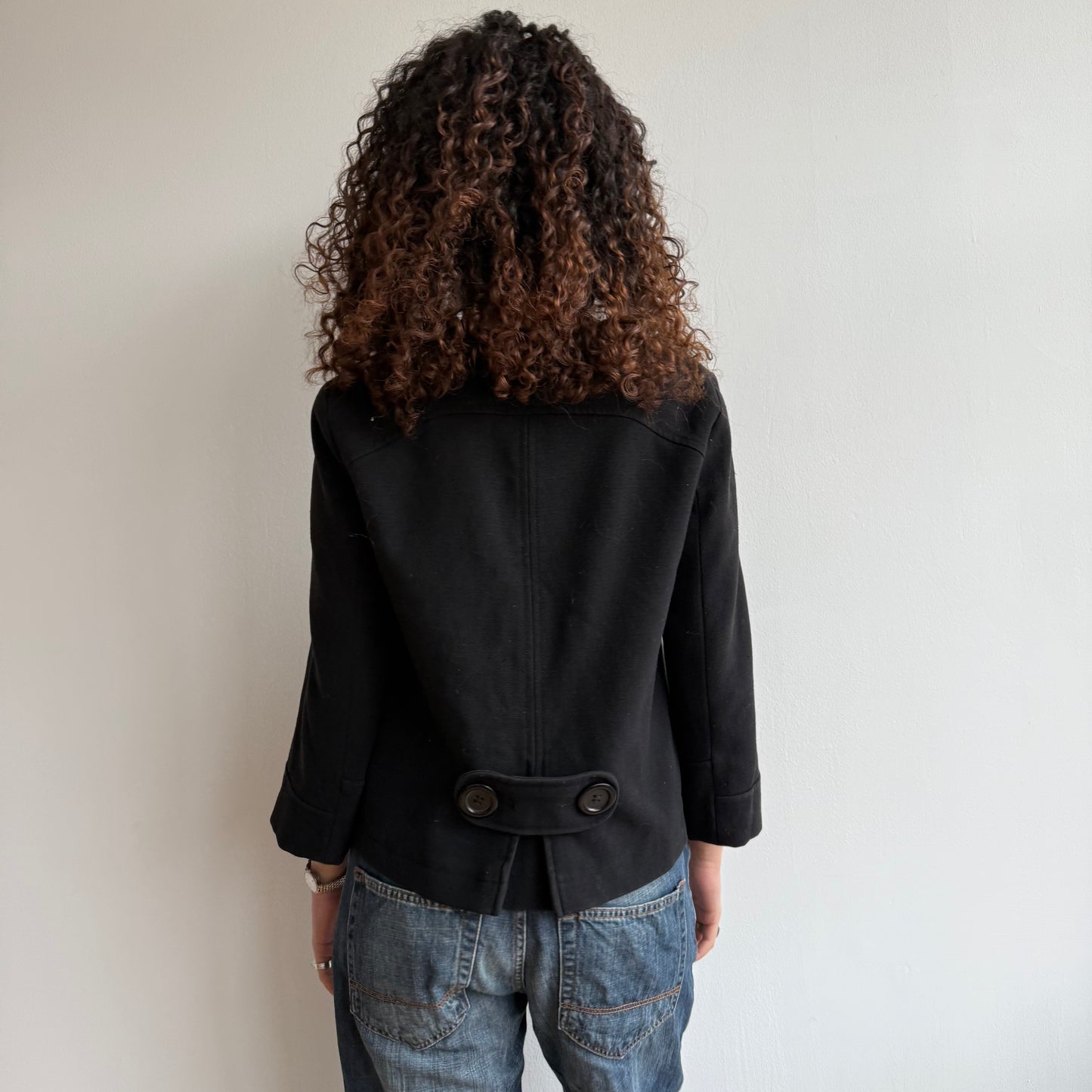 Black swing peacoat - Size M
